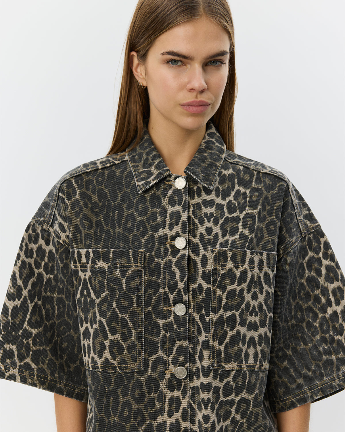 Sofie Schnoor WOMEN ALINESW DENIM SKJORTE Skjorte 9086 Light brown leopard