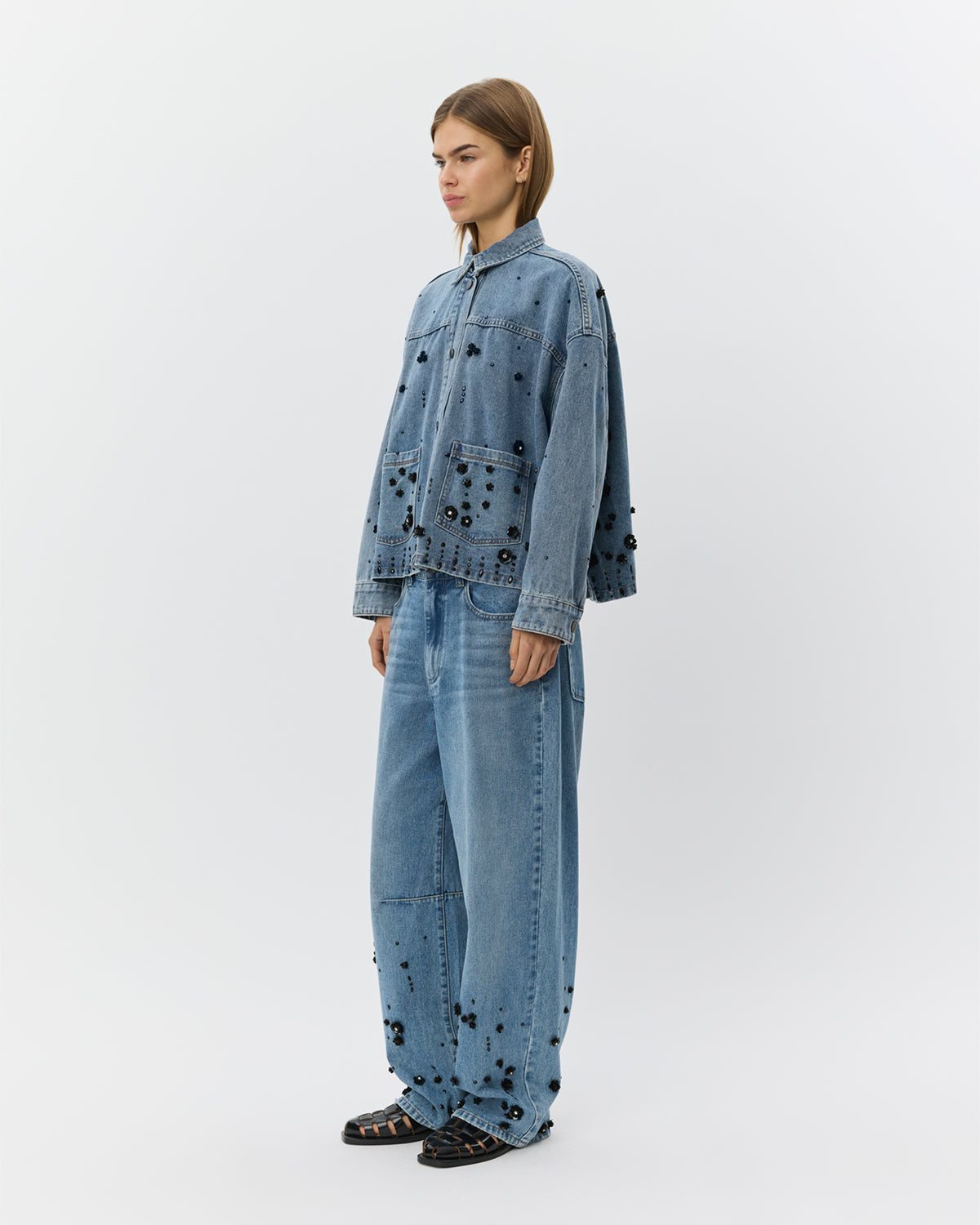 Sofie Schnoor WOMEN AMAYASW BOXY DENIM JAKKE Jakke 5002 Denim blue