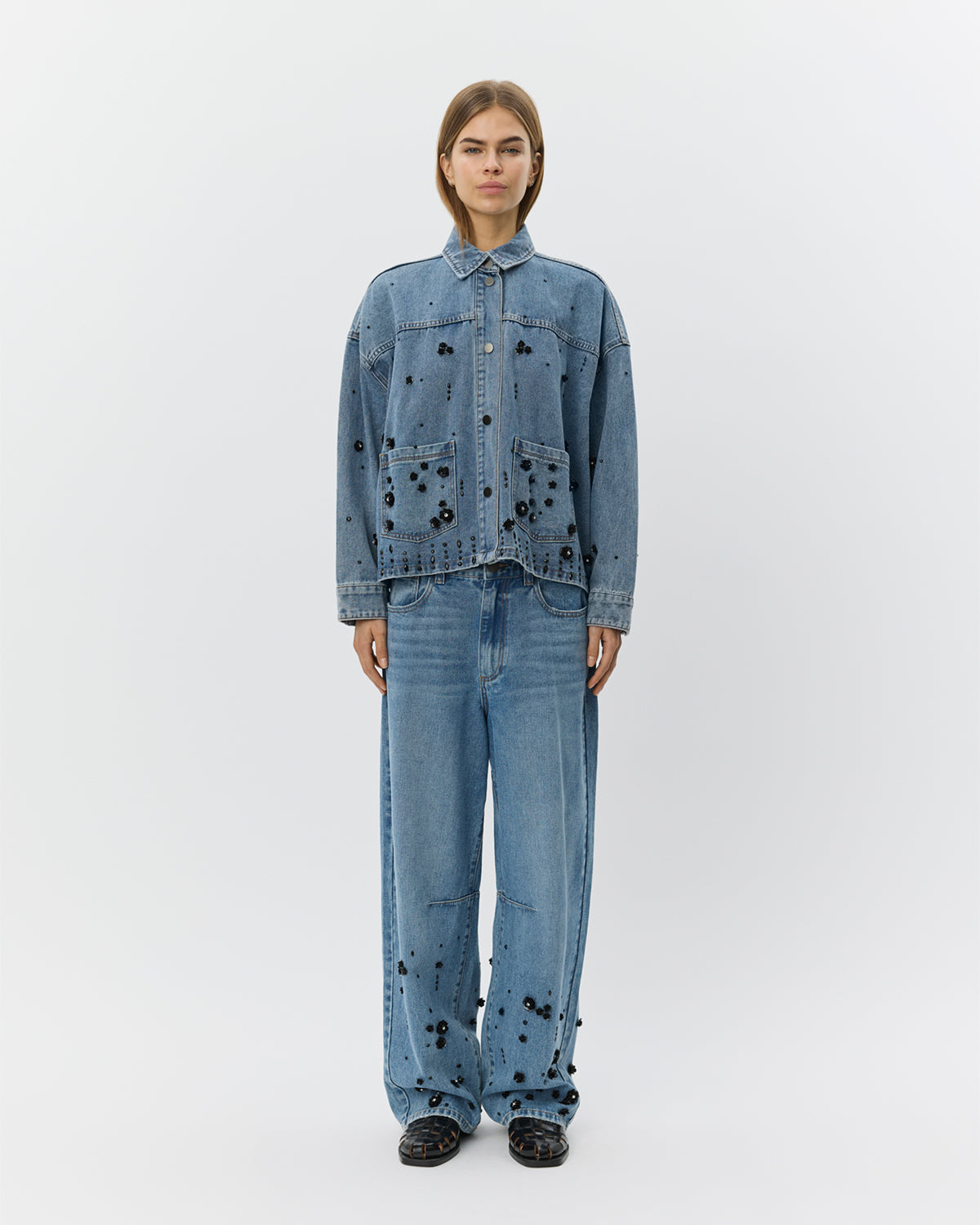 Sofie Schnoor WOMEN AMAYASW BOXY DENIM JAKKE Jakke 5002 Denim blue