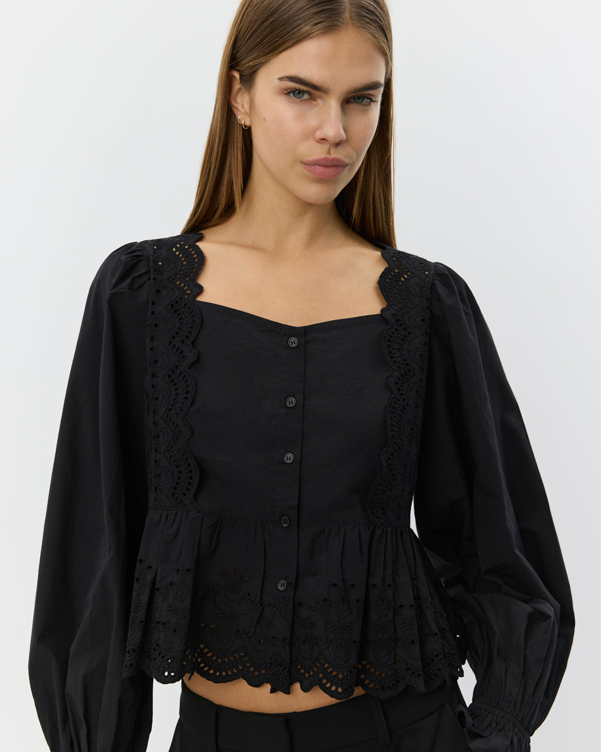 Sofie Schnoor WOMEN ARIASW BRODERET ANGLAISE SKJORTE Skjorte 1000 Black