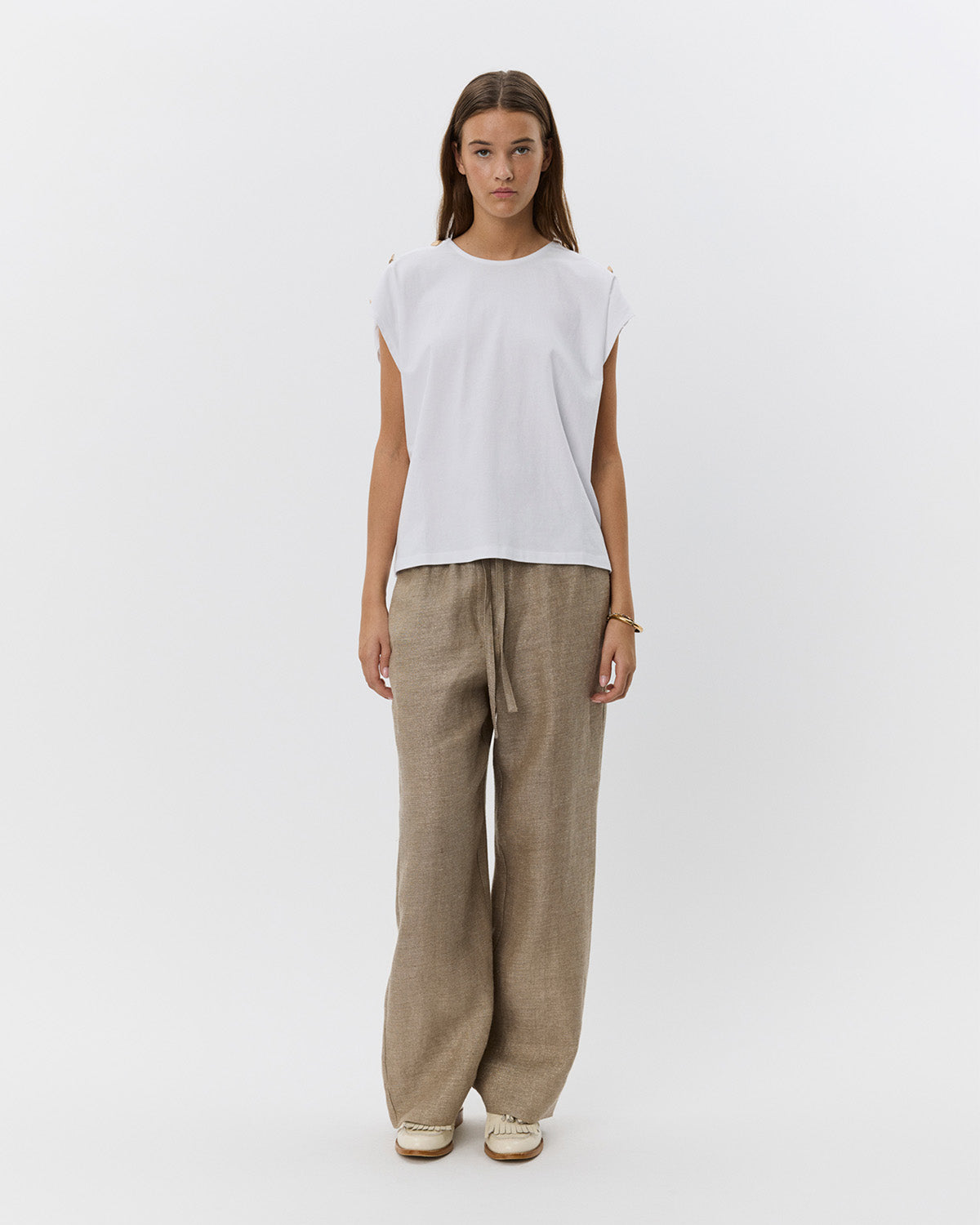 Sofie Schnoor WOMEN BAYSW T-SHIRT T-shirt 0106 White gold