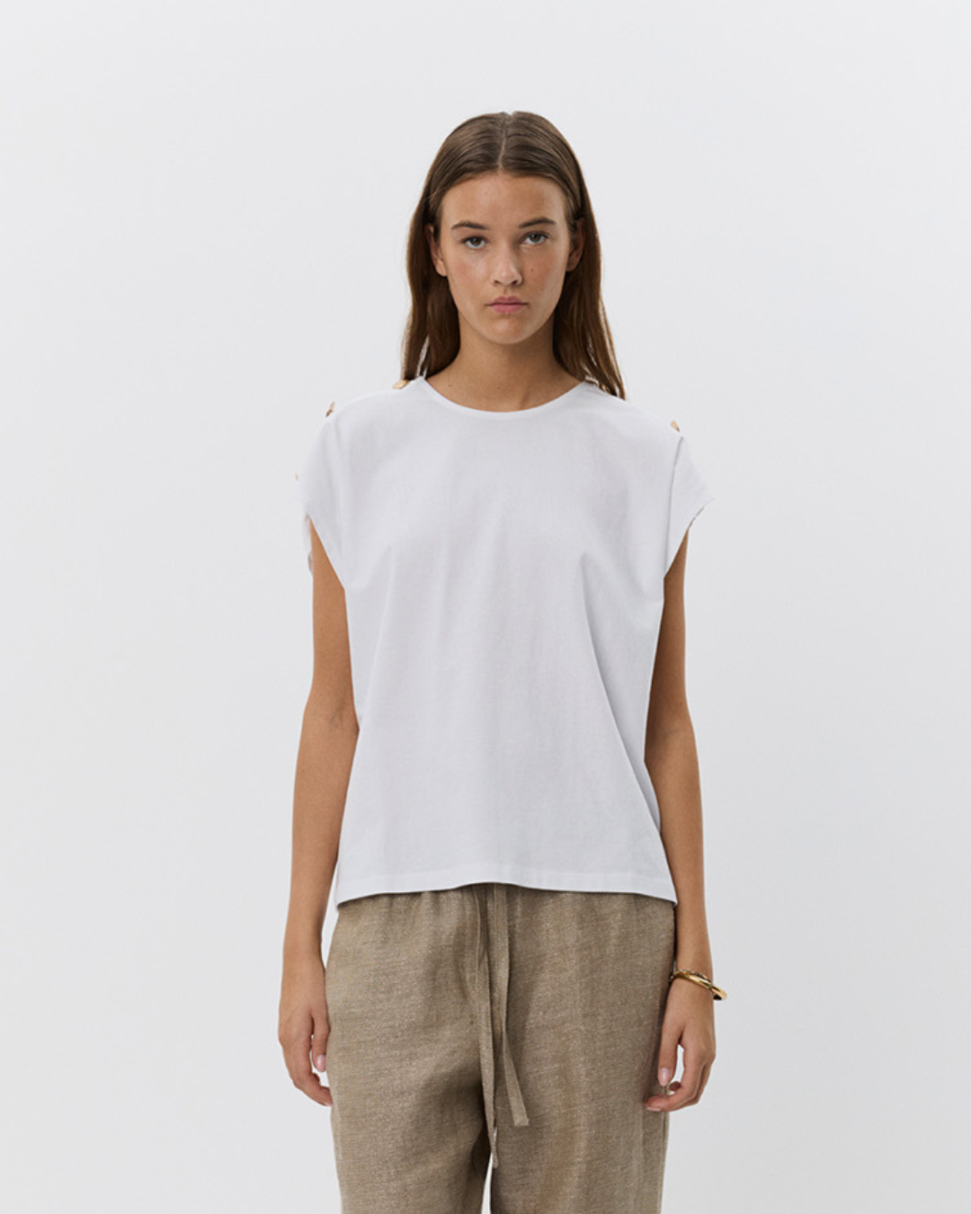 Sofie Schnoor WOMEN BAYSW T-SHIRT T-shirt 0106 White gold