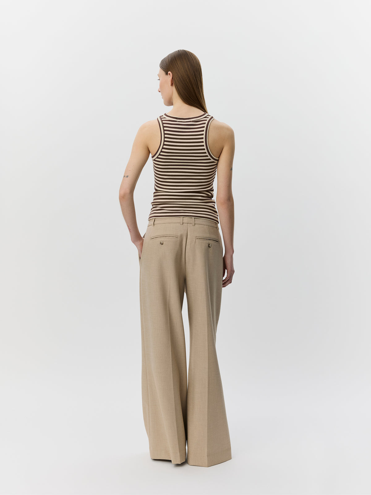 Sofie Schnoor WOMEN BECASW STRIBET RIB TANK TOP Top 7113 Brown Striped
