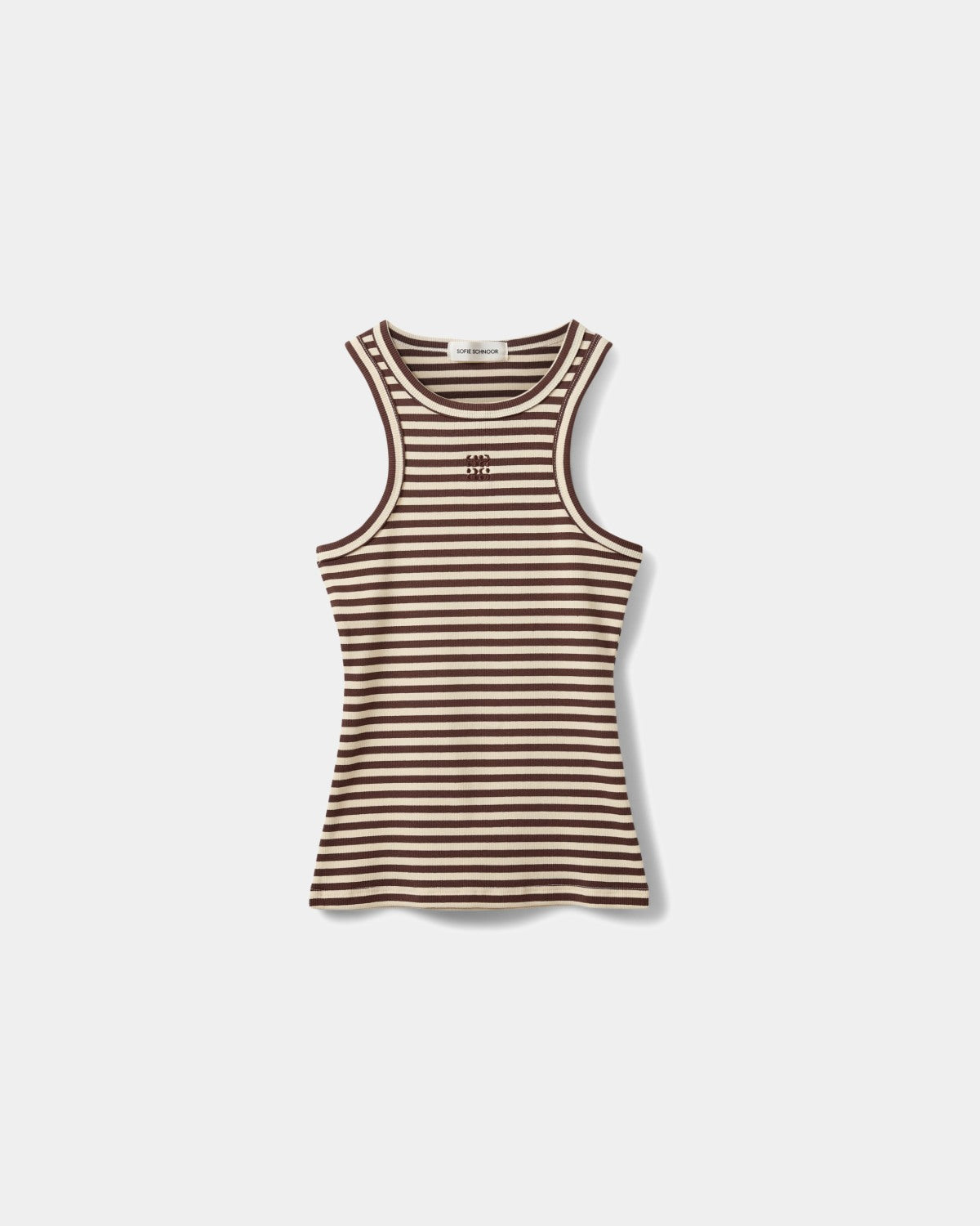 Sofie Schnoor WOMEN BECASW STRIBET RIB TANK TOP Top 7113 Brown Striped