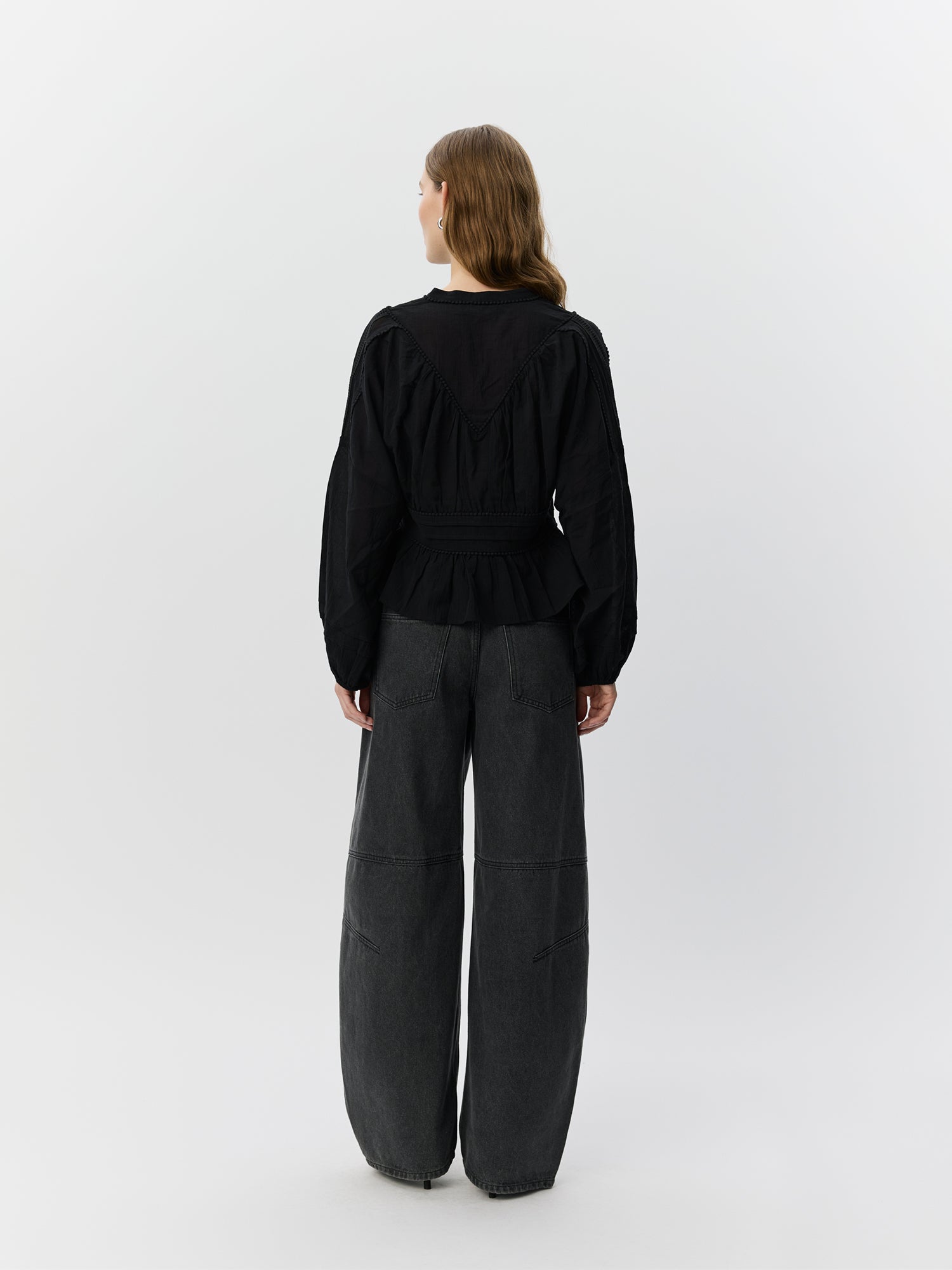 Sofie Schnoor WOMEN BECKASW BARREL FORMEDE JEANS Jeans 1024 Black washed Denim