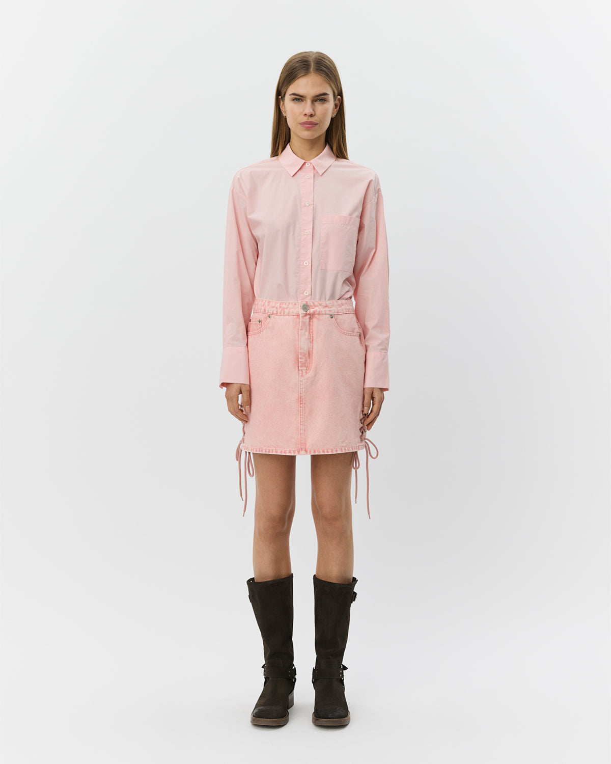 Sofie Schnoor WOMEN CASEYSW DENIM MINI NEDERDEL Nederdel 4072 Light Rose