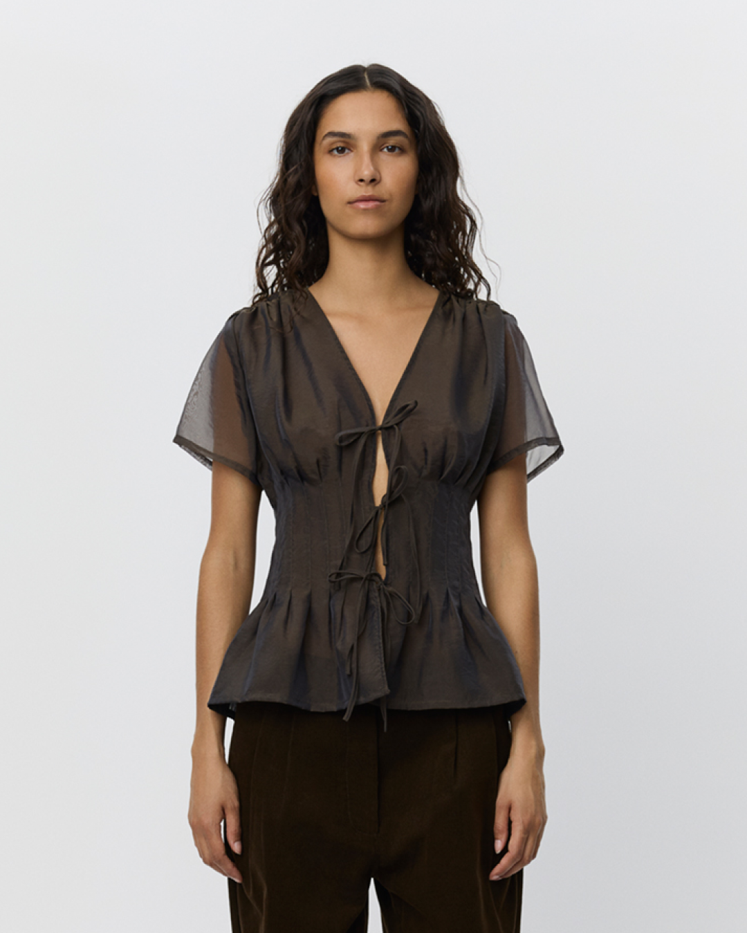 Sofie Schnoor WOMEN CENIASW SKJORTE Skjorte 7025 Dark brown