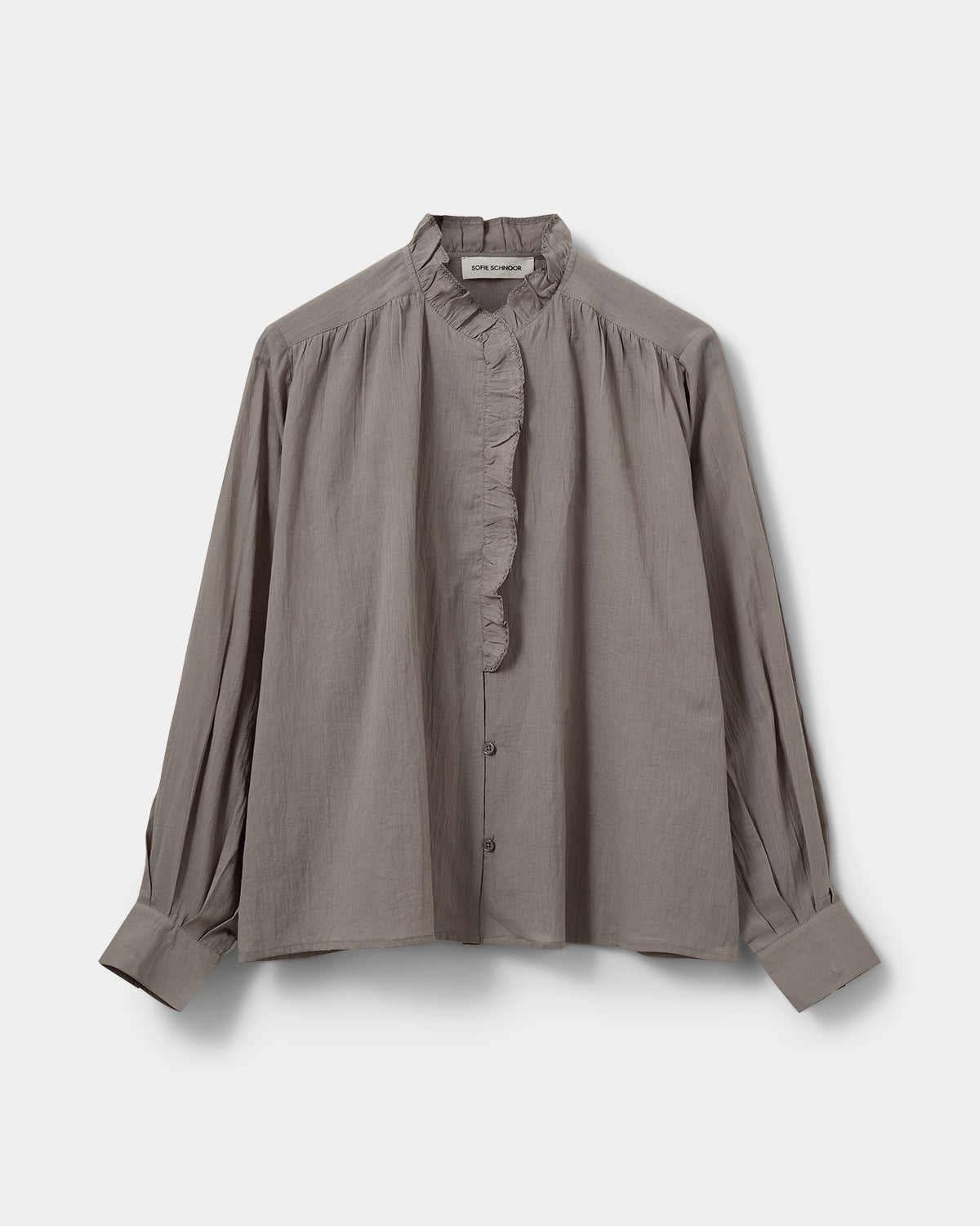 Sofie Schnoor WOMEN EDNASW SKJORTE MED FLÆSE Skjorte 8052 Stone Grey