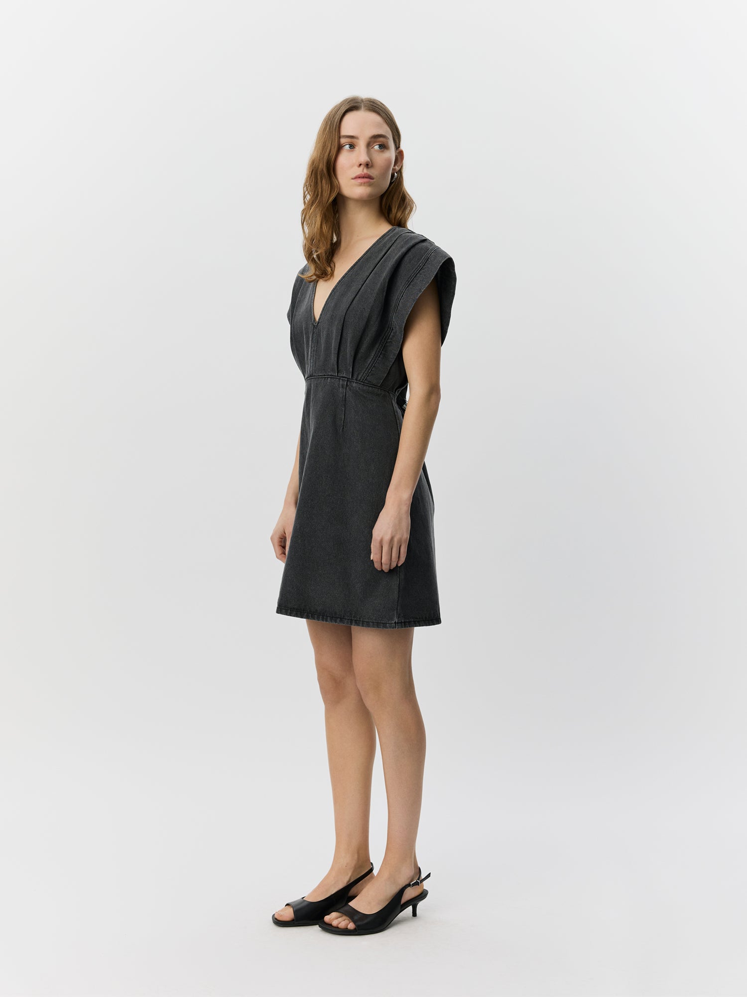 Sofie Schnoor WOMEN ENYASW MIDI DENIM KJOLE Kjole 1024 Black washed Denim