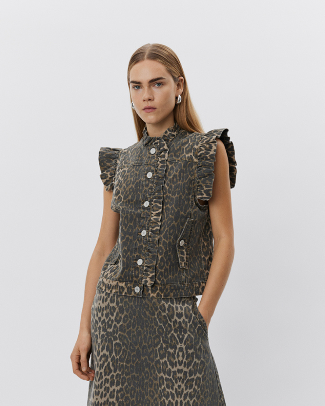 Sofie Schnoor WOMEN FARAHSW VEST Vest 9086 Light brown leopard