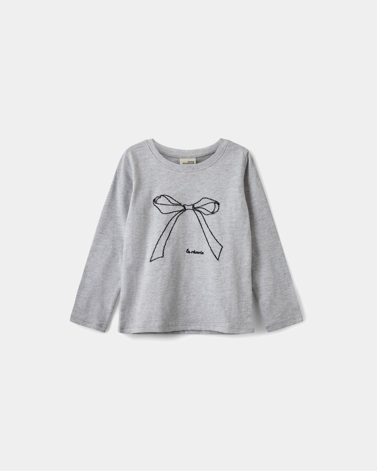 Sofie Schnoor KIDS FLEUR LANGÆRMET T-SHIRT T-shirt lang ærmet 8000 Grey Melange