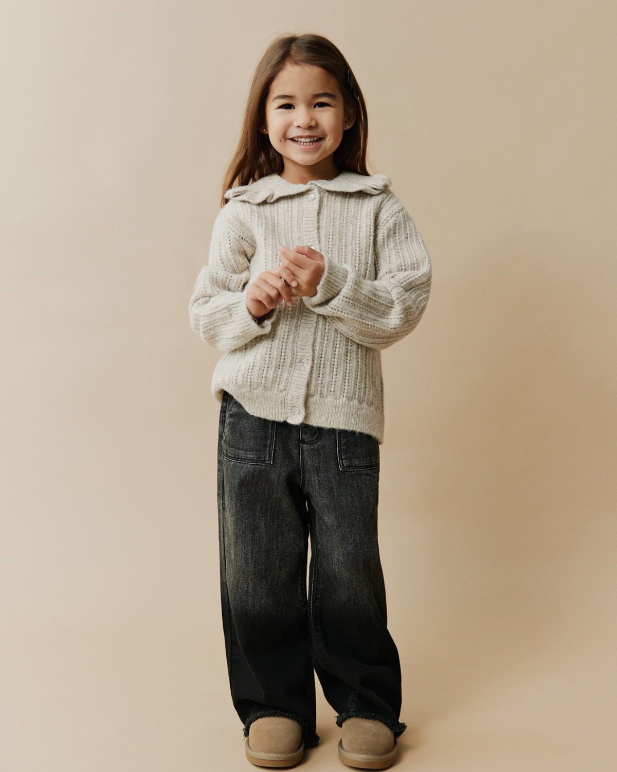 Sofie Schnoor KIDS HENNYSK CARDIGAN Cardigan 0136 Ecru melange