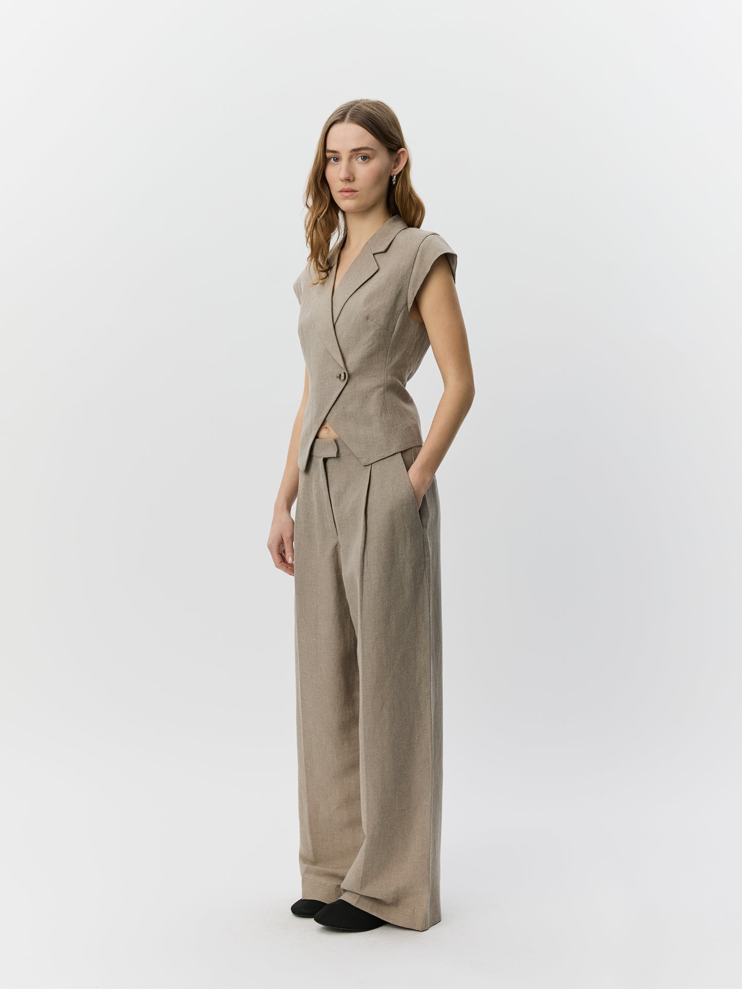 Sofie Schnoor WOMEN IZRASW HØR MIX BUKS Buks 7042 Dark sand