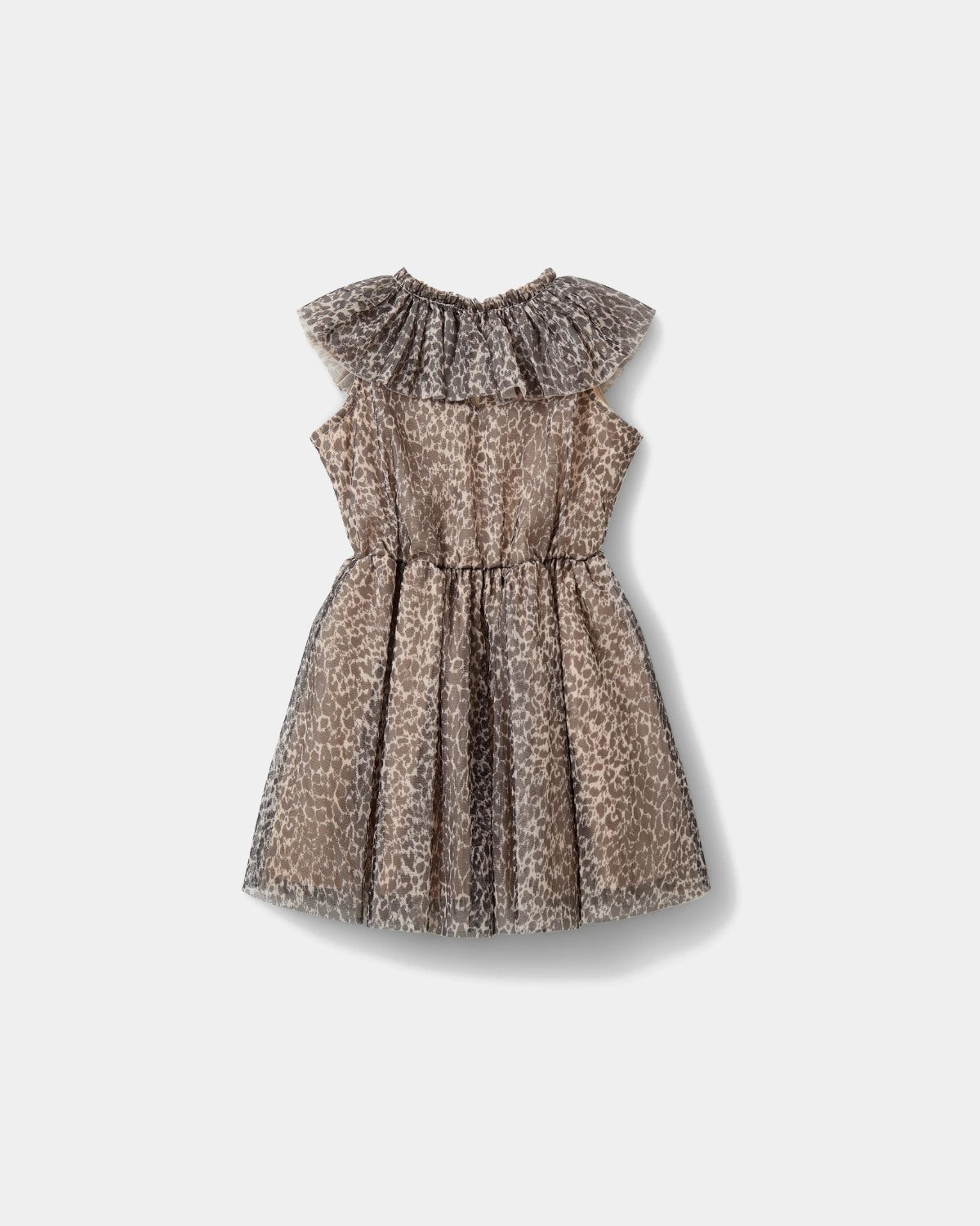Sofie Schnoor KIDS JAIMEKB KJOLE Kjole 9140 AOP Leo Light Sand