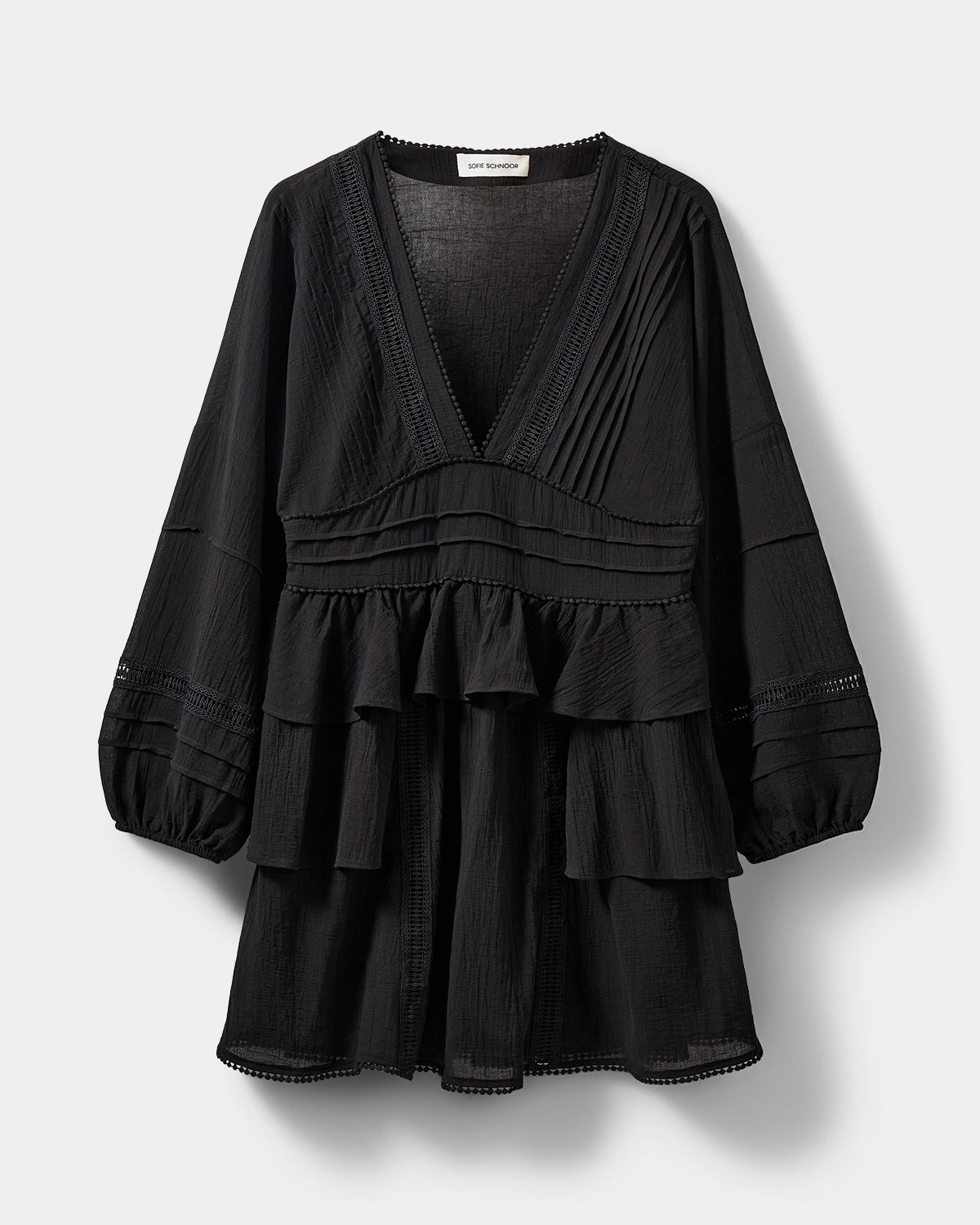 Sofie Schnoor WOMEN JOUVESW BLONDE DETALJE MIDI KJOLE Kjole 1000 Black