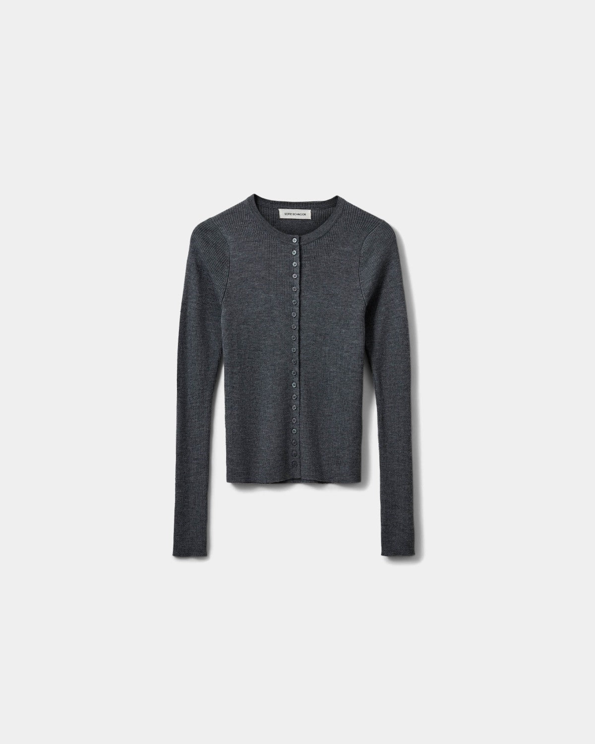 Sofie Schnoor WOMEN JULESSW STRIK CARDIGAN Cardigan 8011 Dark grey melange