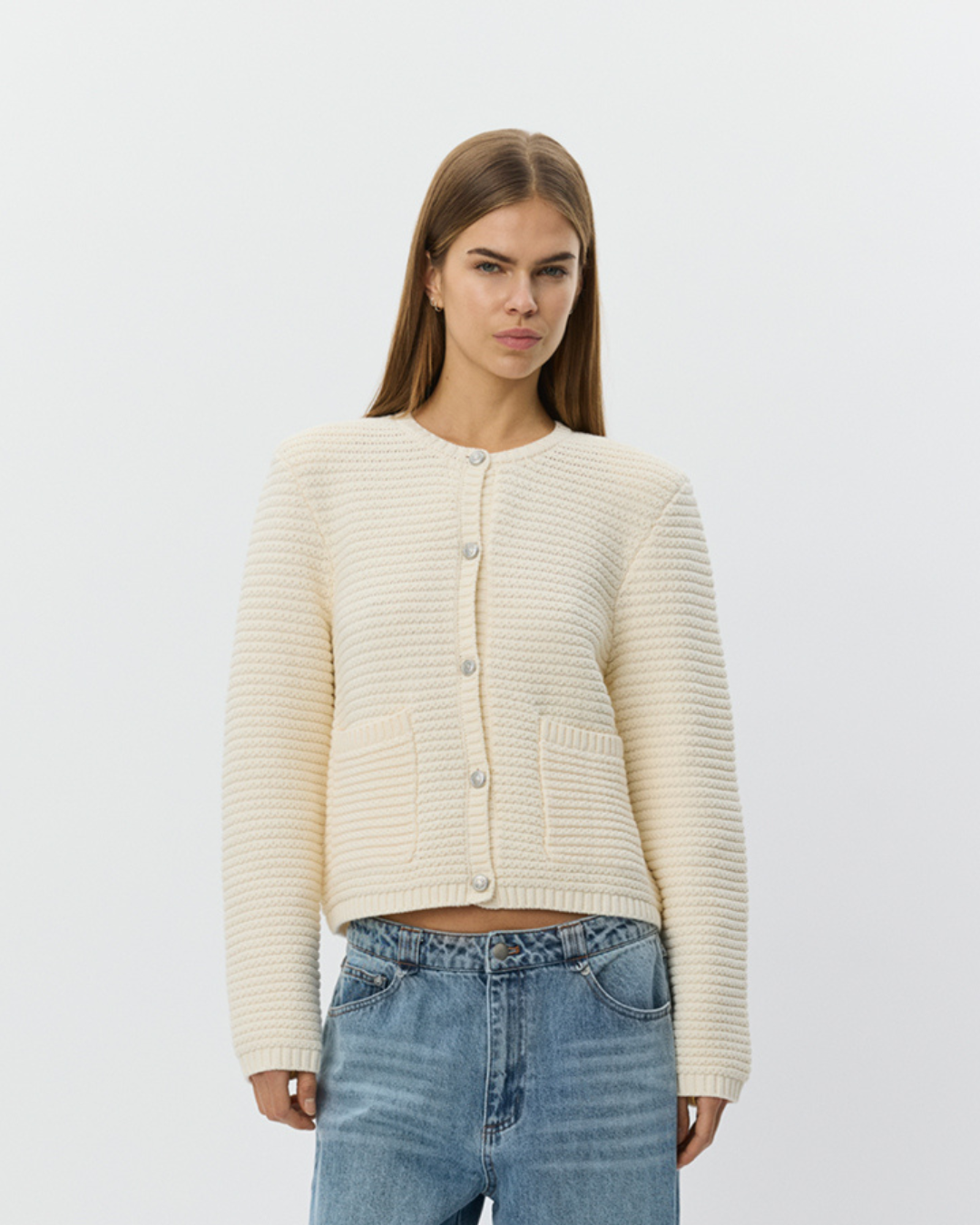 Sofie Schnoor WOMEN KYRASW STRIK CARDIGAN Cardigan 0101 Off white