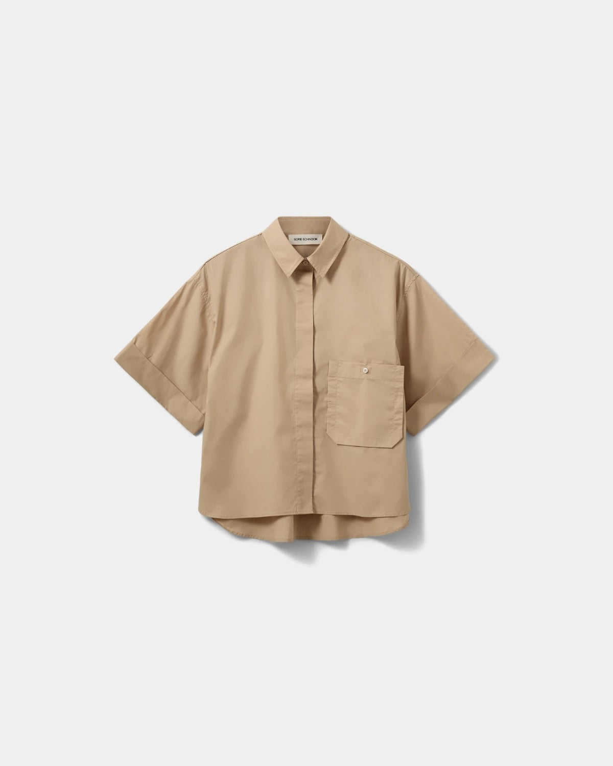 Sofie Schnoor WOMEN LEANASW KORTÆRMET SKJORTE Skjorte 7015 Beige