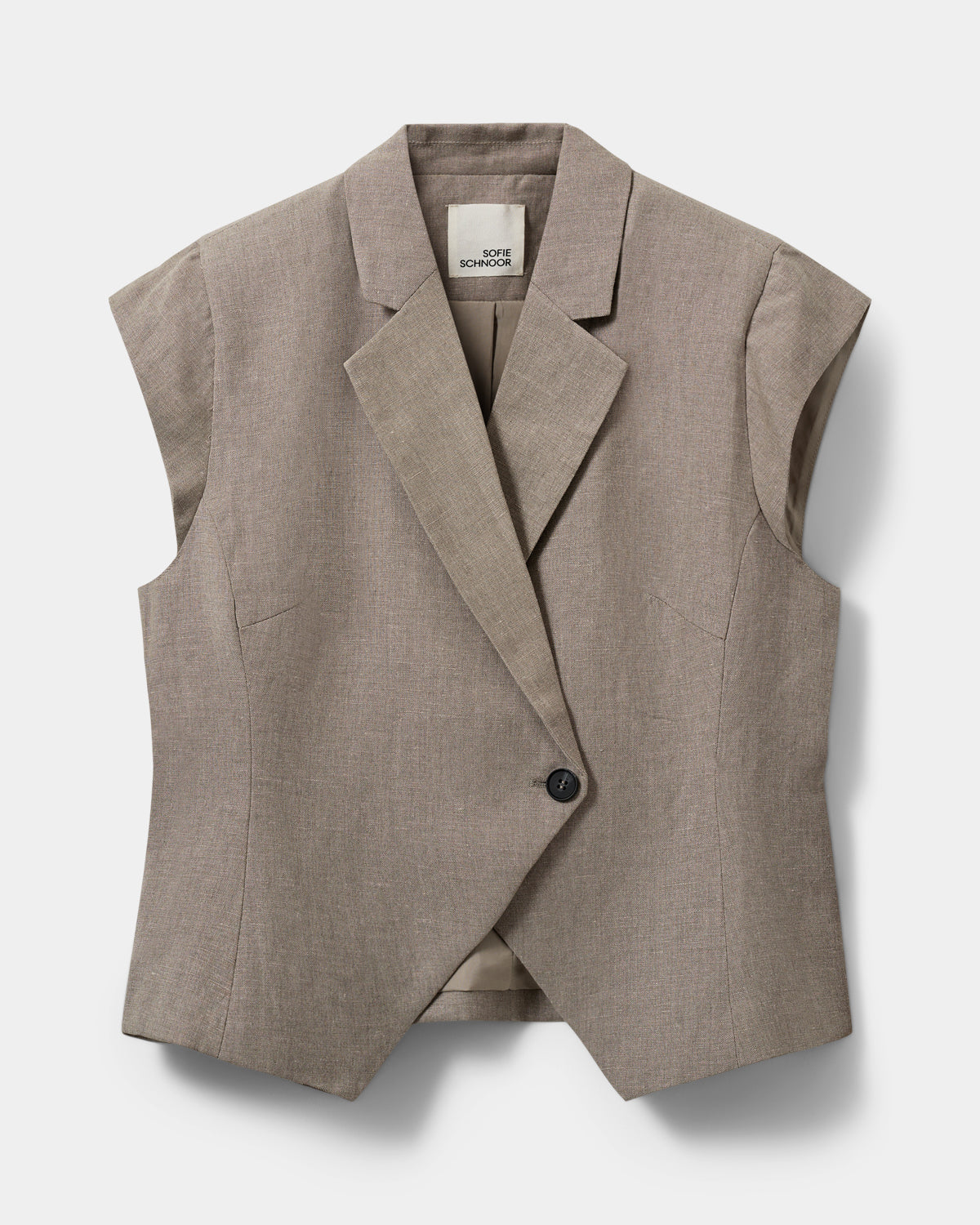 Sofie Schnoor WOMEN MAJSESW HØR MIX CAP ÆRMET BLAZER Blazer 7042 Dark sand