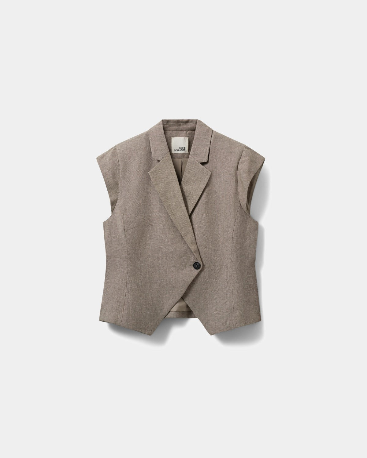 Sofie Schnoor WOMEN MAJSESW HØR MIX CAP ÆRMET BLAZER Blazer 7042 Dark sand