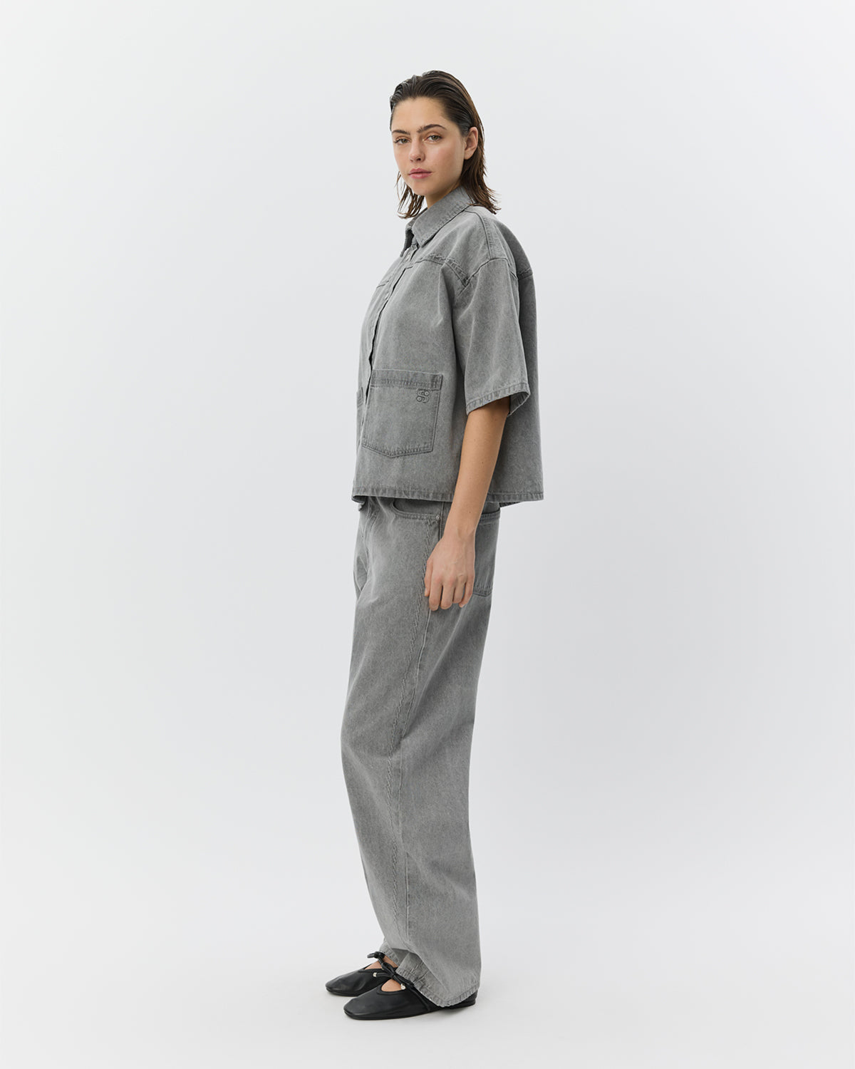 Sofie Schnoor WOMEN MELISSASW DENIM LØS SIDDENDE OVERSKJORTE Jakke 8052 Stone Grey