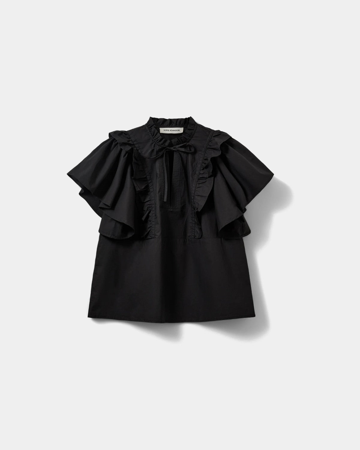 Sofie Schnoor WOMEN MERLINDASW FRILL TOP Top 1000 Black