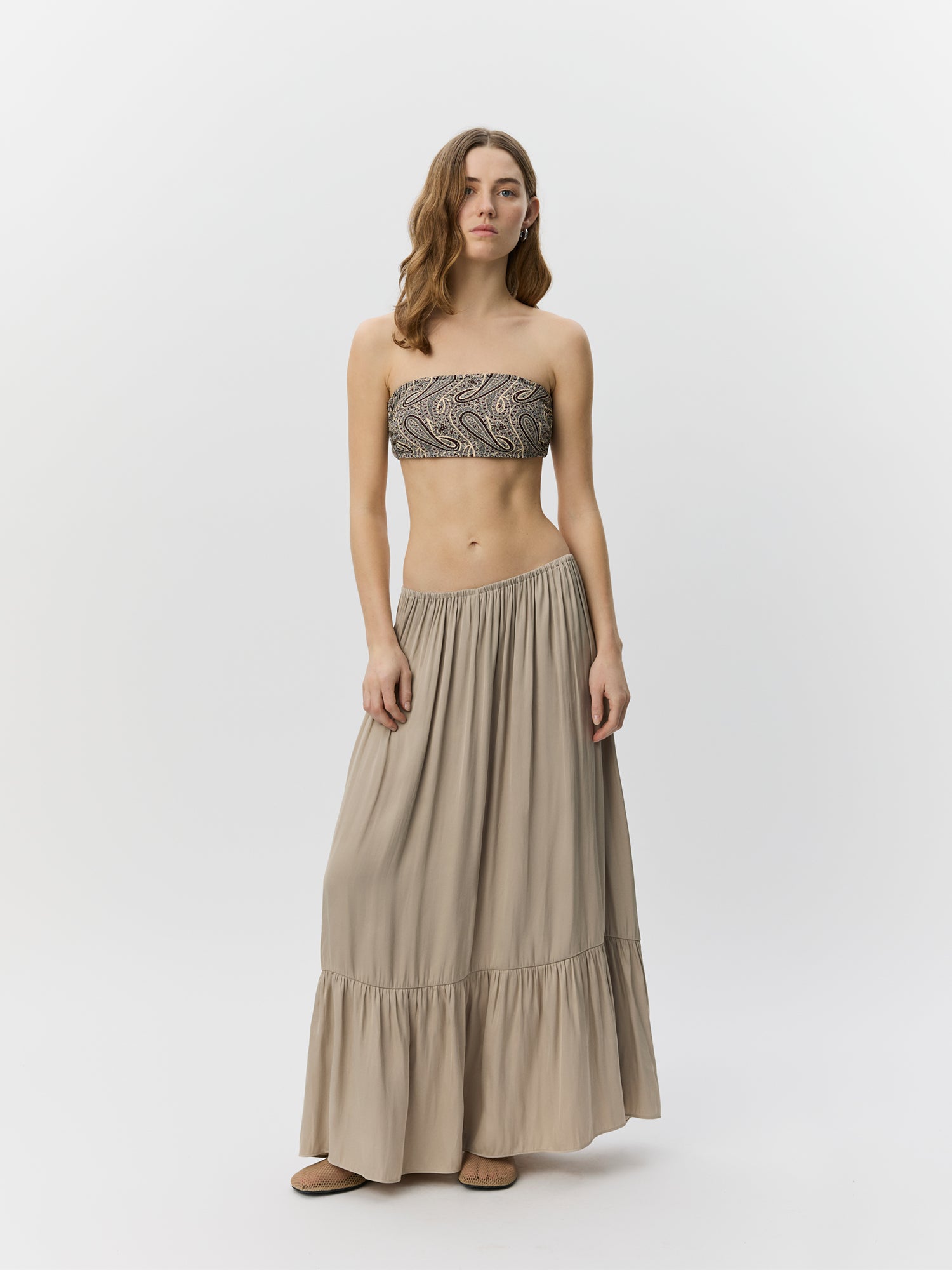 Sofie Schnoor WOMEN MILIASW MAXI NEDERDEL Nederdel 8058 Feather Gray