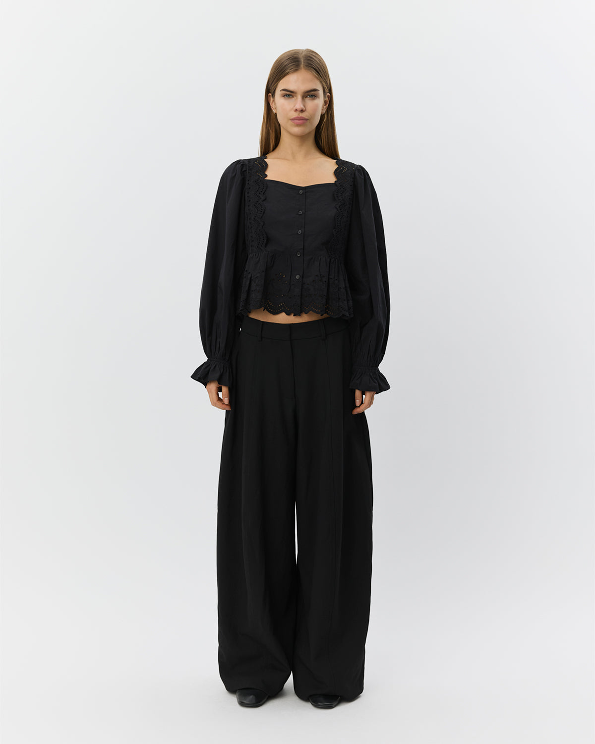 Sofie Schnoor WOMEN MODENASW COCOON LÆRREDE BUKS Buks 1000 Black