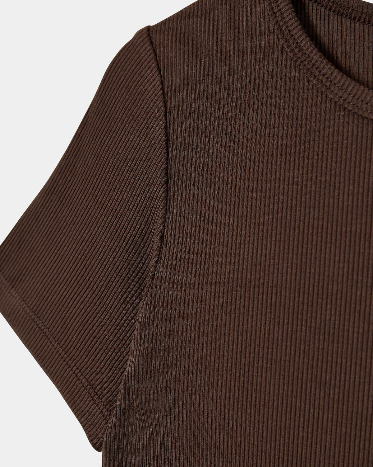 Sofie Schnoor YOUNG NATALIASY RIB T-SHIRT T-shirt 7129 Brown Fudge