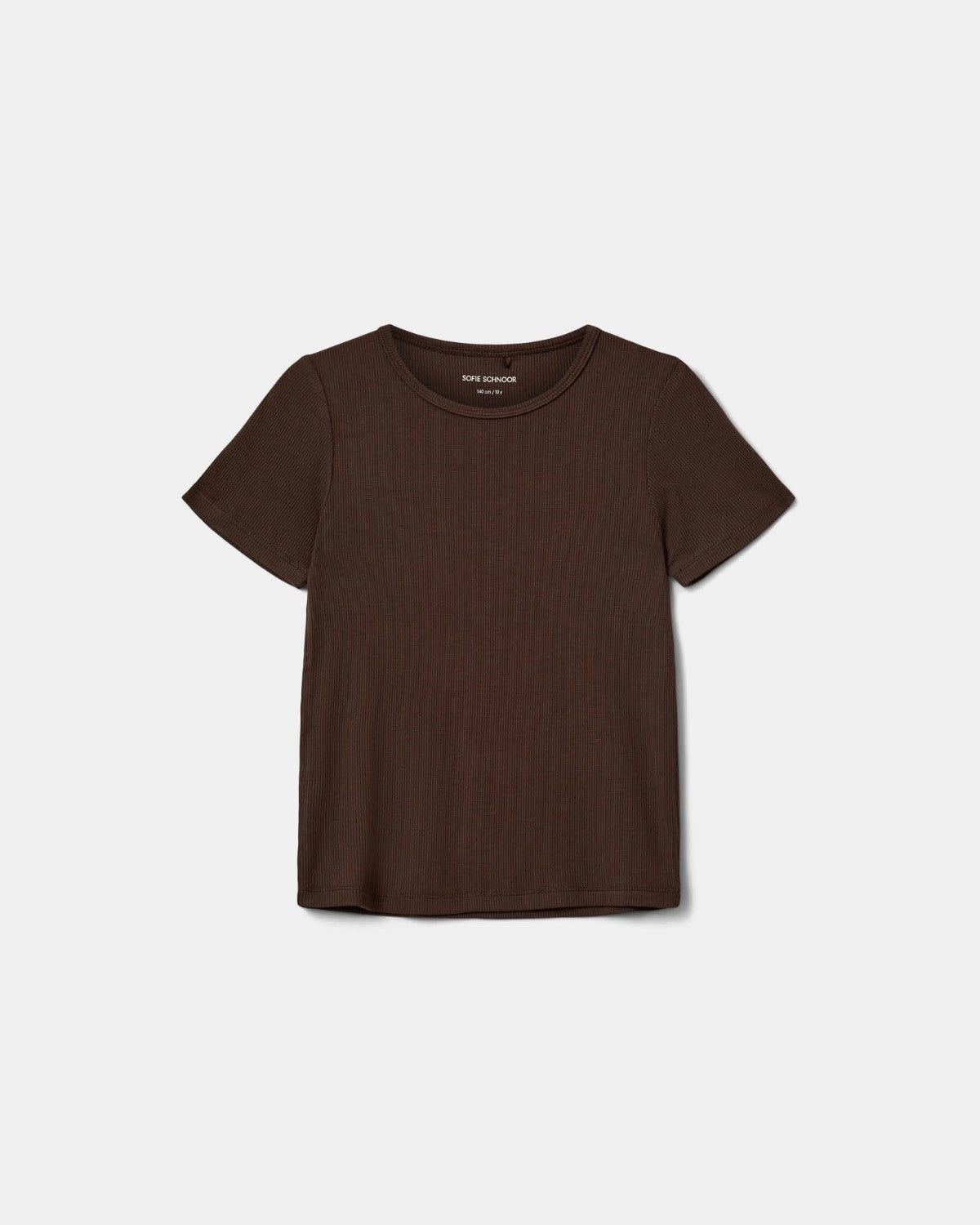 Sofie Schnoor YOUNG NATALIASY RIB T-SHIRT T-shirt 7129 Brown Fudge