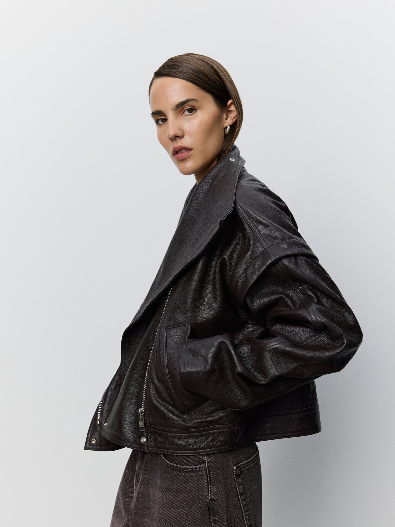Sofie Schnoor WOMEN NIKITASW LÆDERJAKKE Læderjakke 7171 Dark Plum
