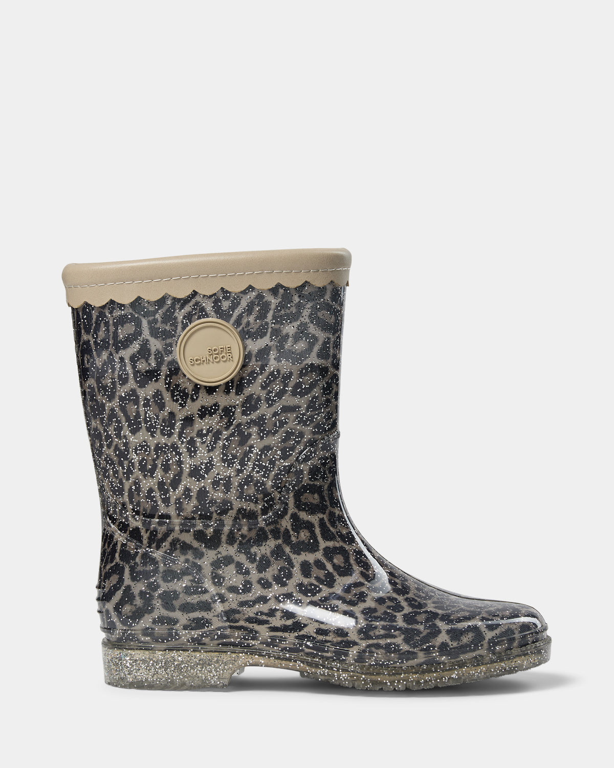 Sofie Schnoor KIDS NILLESK GUMMISTØVLE Gummistøvle 9137 AOP Beige Leopard