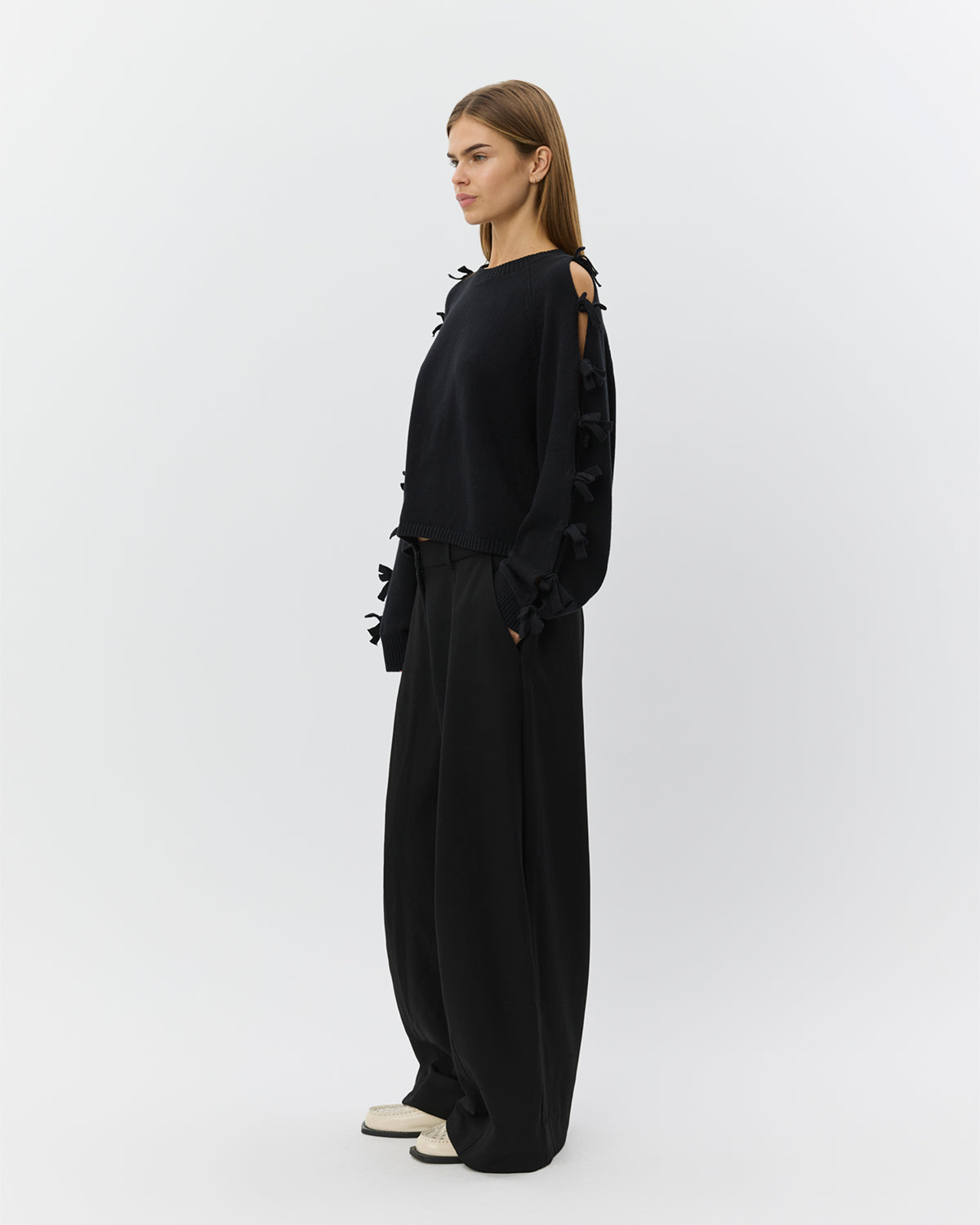 Sofie Schnoor WOMEN PERMELISW SLØJFE STRIK SWEATER Strik 1000 Black