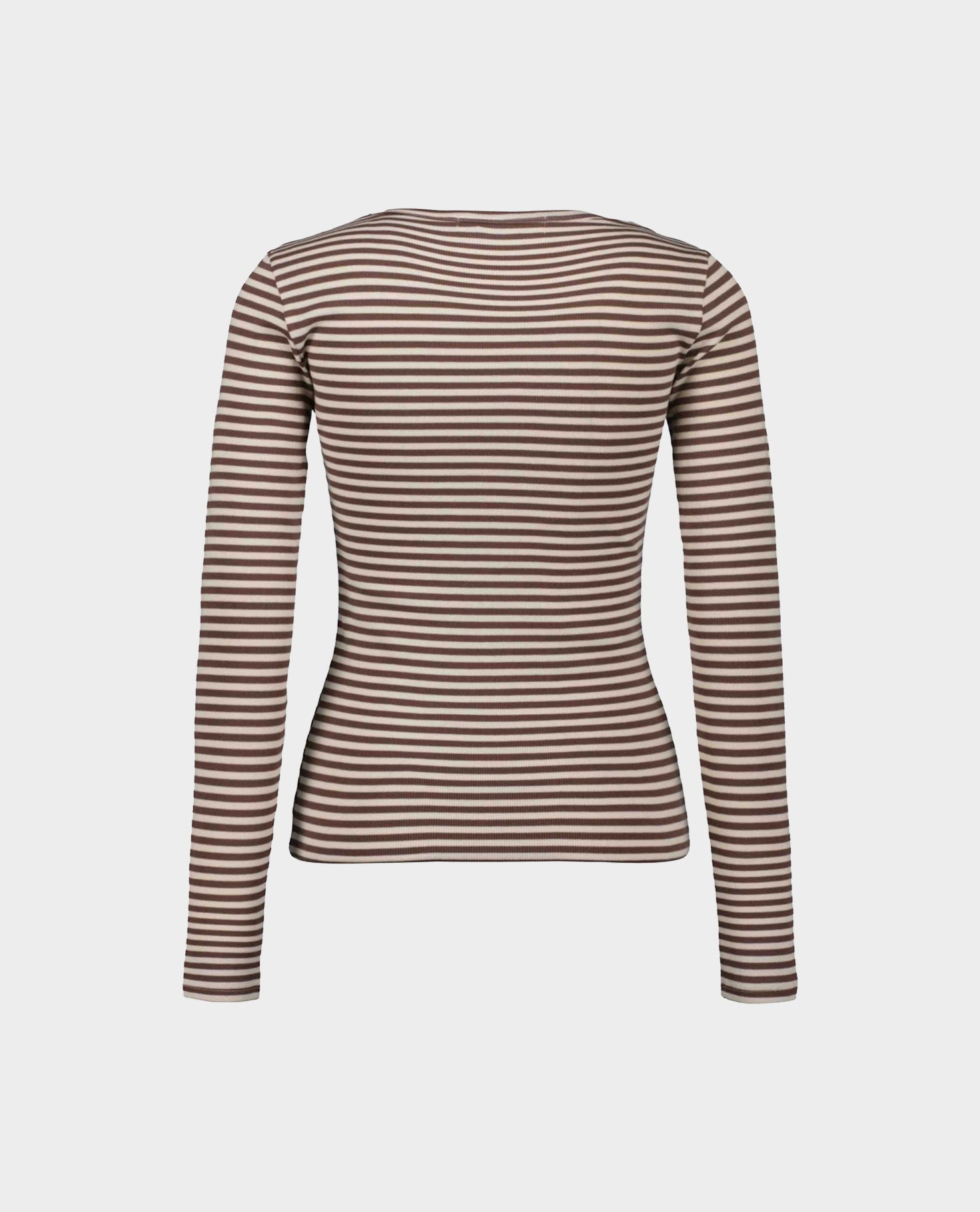 Sofie Schnoor WOMEN PETRICIASW STRIBE T-SHIRT LANGÆRMET T-shirt lang ærmet 7113 Brown Striped