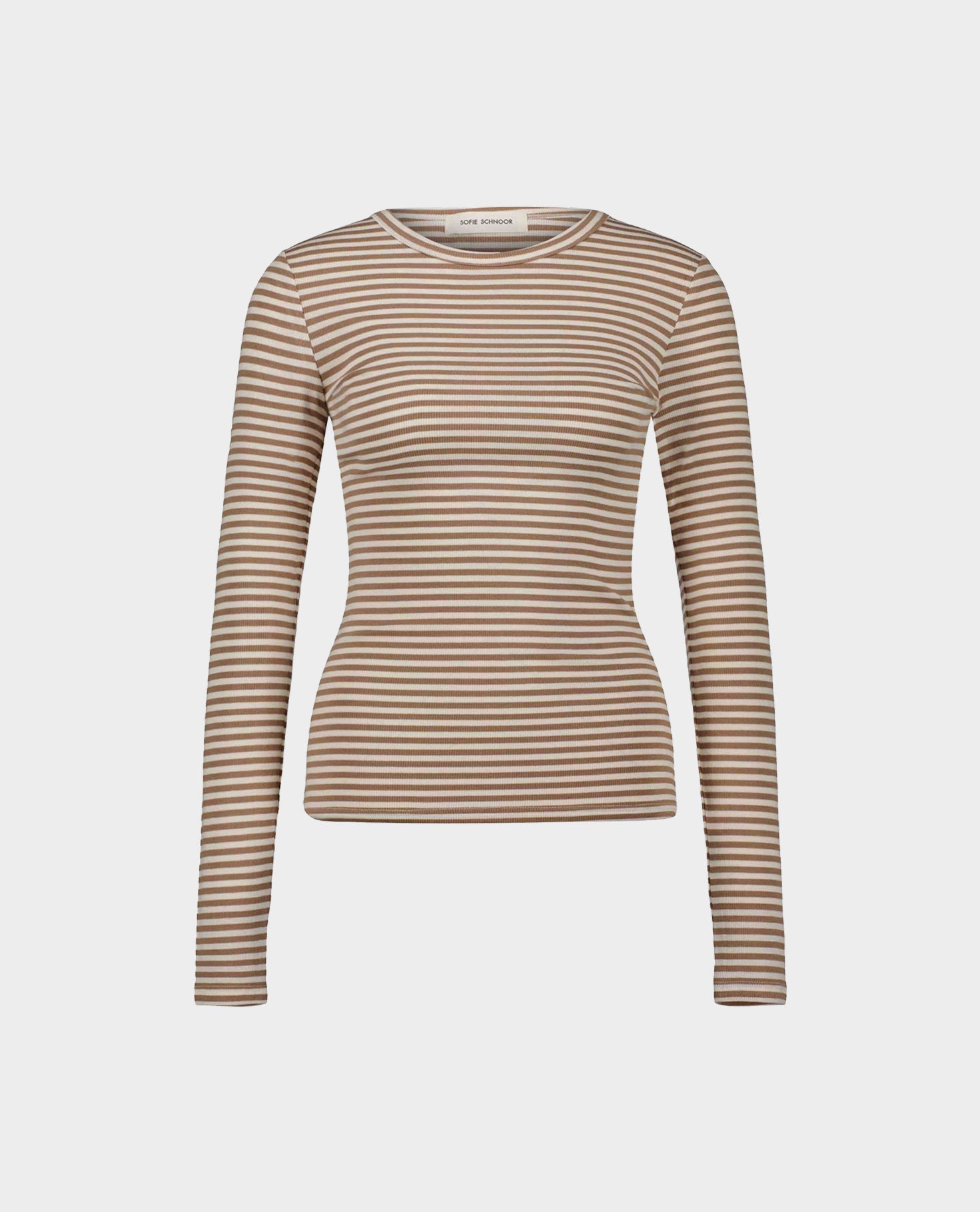 Sofie Schnoor WOMEN PETRICIASW STRIBE T-SHIRT LANGÆRMET T-shirt lang ærmet 7120 Beige Striped