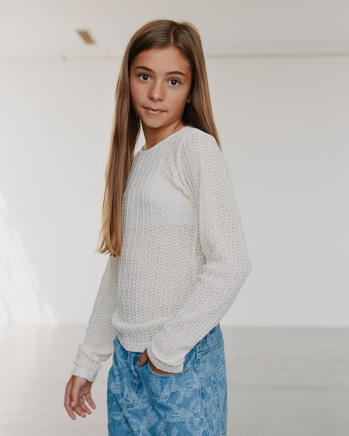 Sofie Schnoor YOUNG PETRISY T-SHIRT LANGÆRMET T-shirt lang ærmet 0101 Off white