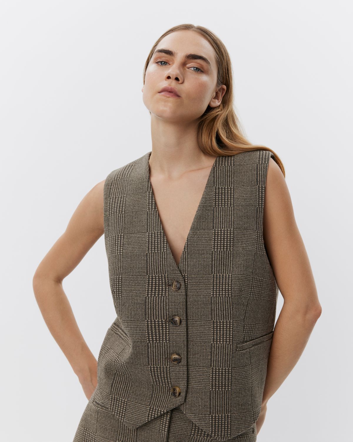 Sofie Schnoor WOMEN PHONEIXSW VEST Vest 9007 Brown check