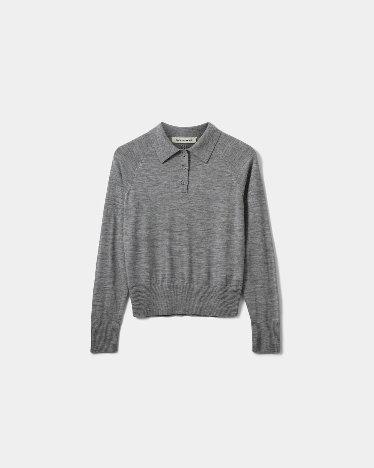 Sofie Schnoor WOMEN SELENESW KNIT POLO Strik 8000 Grey Melange