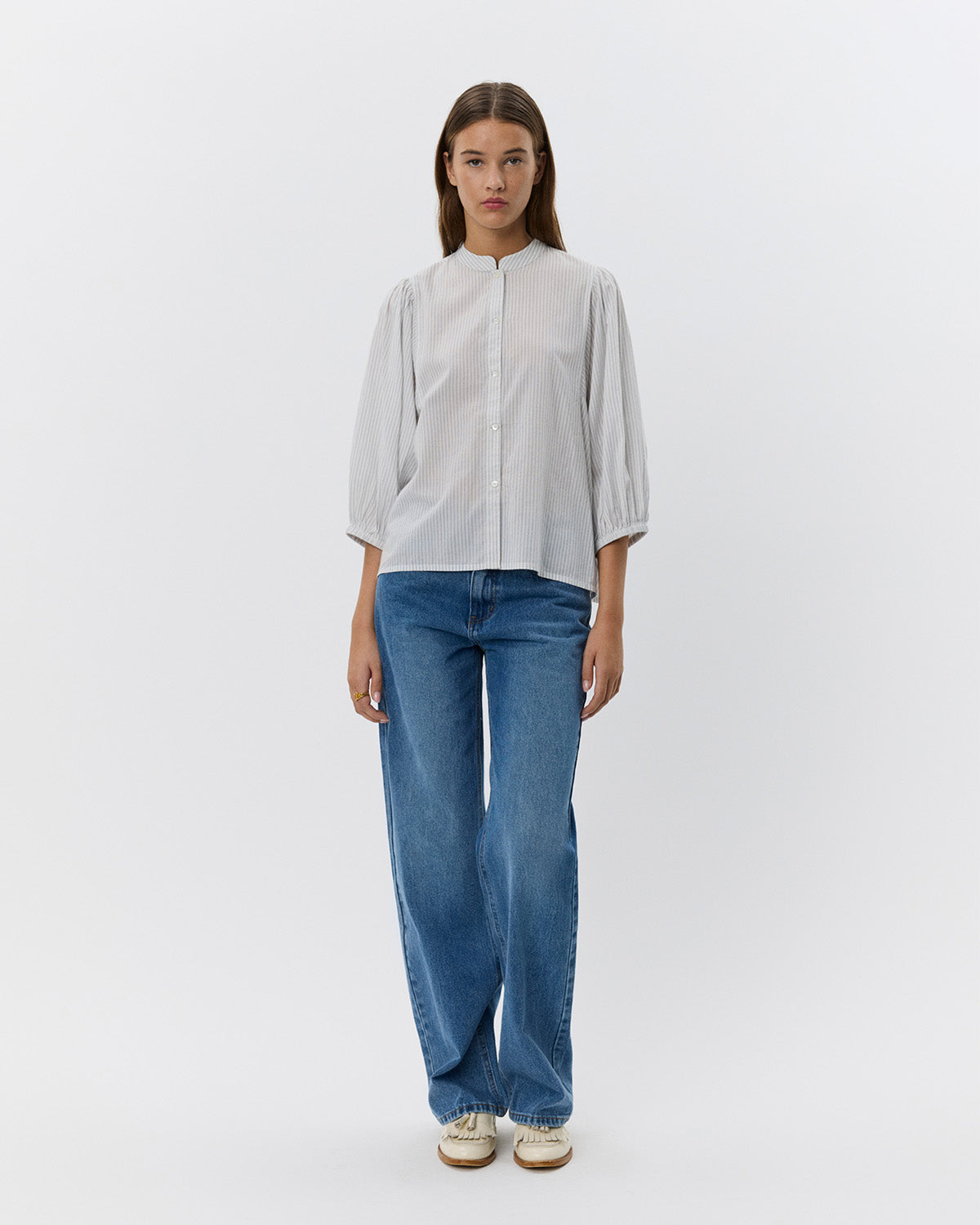 Sofie Schnoor WOMEN VILJASW SKJORTE Skjorte 0144 Off White - Navy