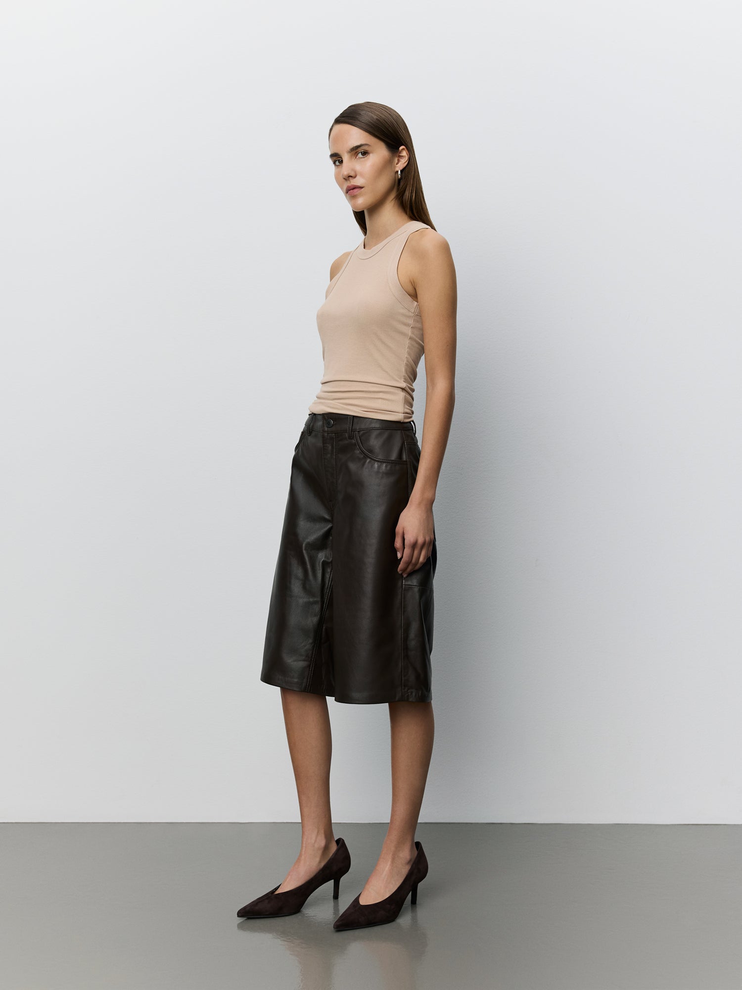 Sofie Schnoor WOMEN VOKESW LÆDER SHORTS Shorts 7025 Dark brown