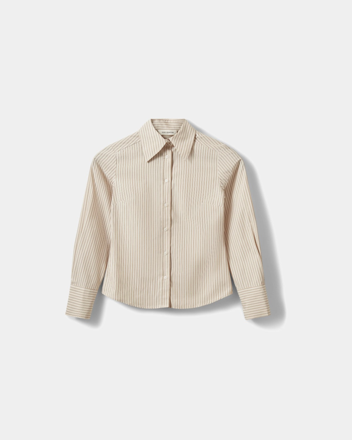 Sofie Schnoor WOMEN WILDASW TÆTSIDDENDE SKJORTE Skjorte 7118 Light Brown Striped