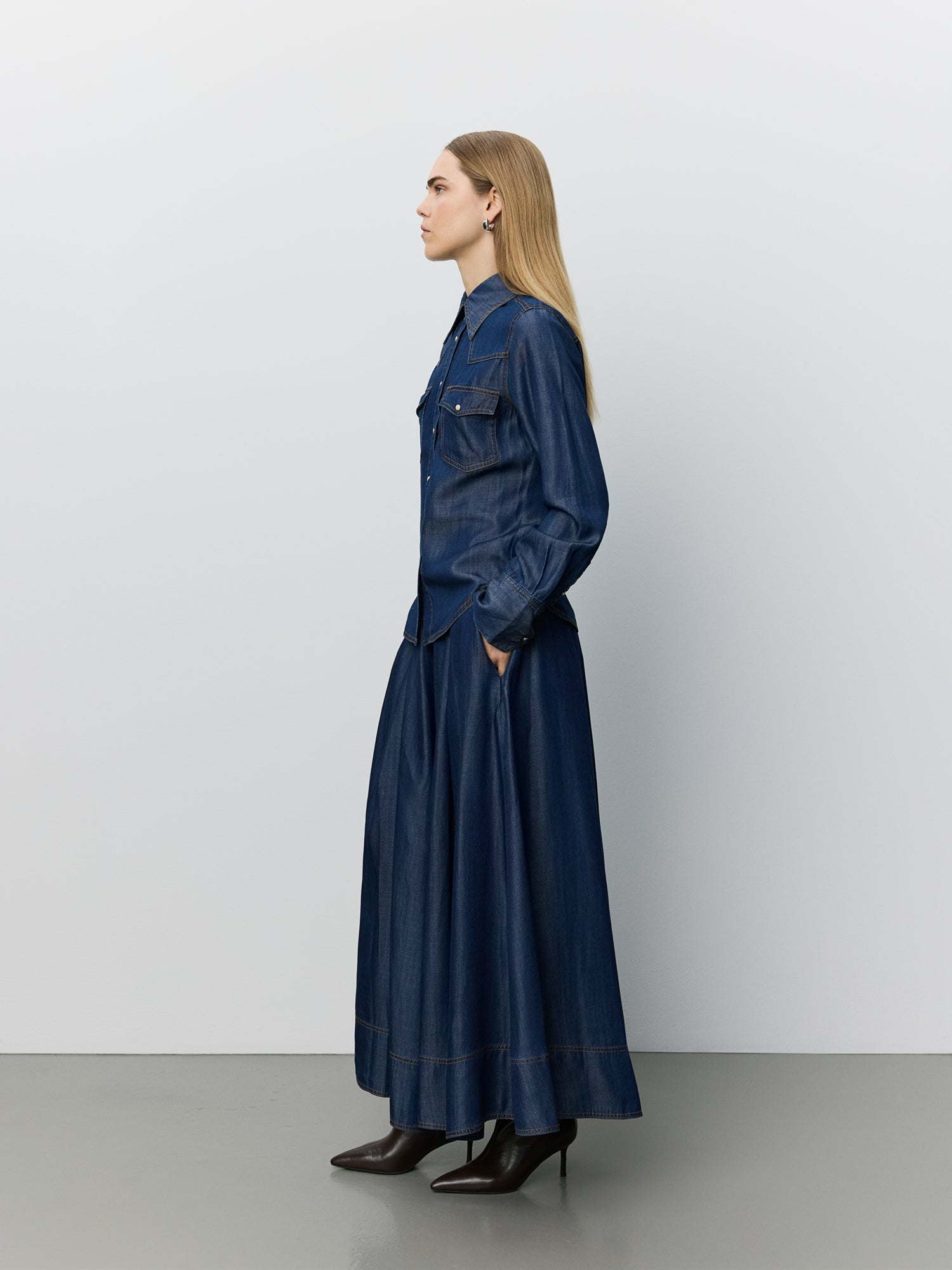 Sofie Schnoor WOMEN WILDYSW DENIM-SKJORTE Skjorte 5090 Dark denim blue