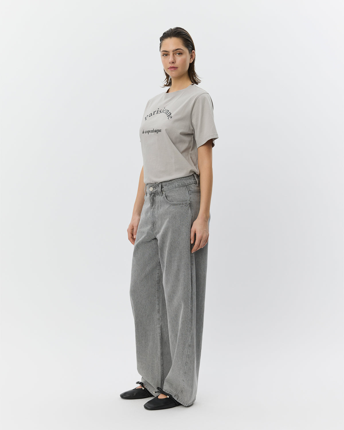 Sofie Schnoor WOMEN ZENASW PRINTET T-SHIRT T-shirt 8021 Dark grey