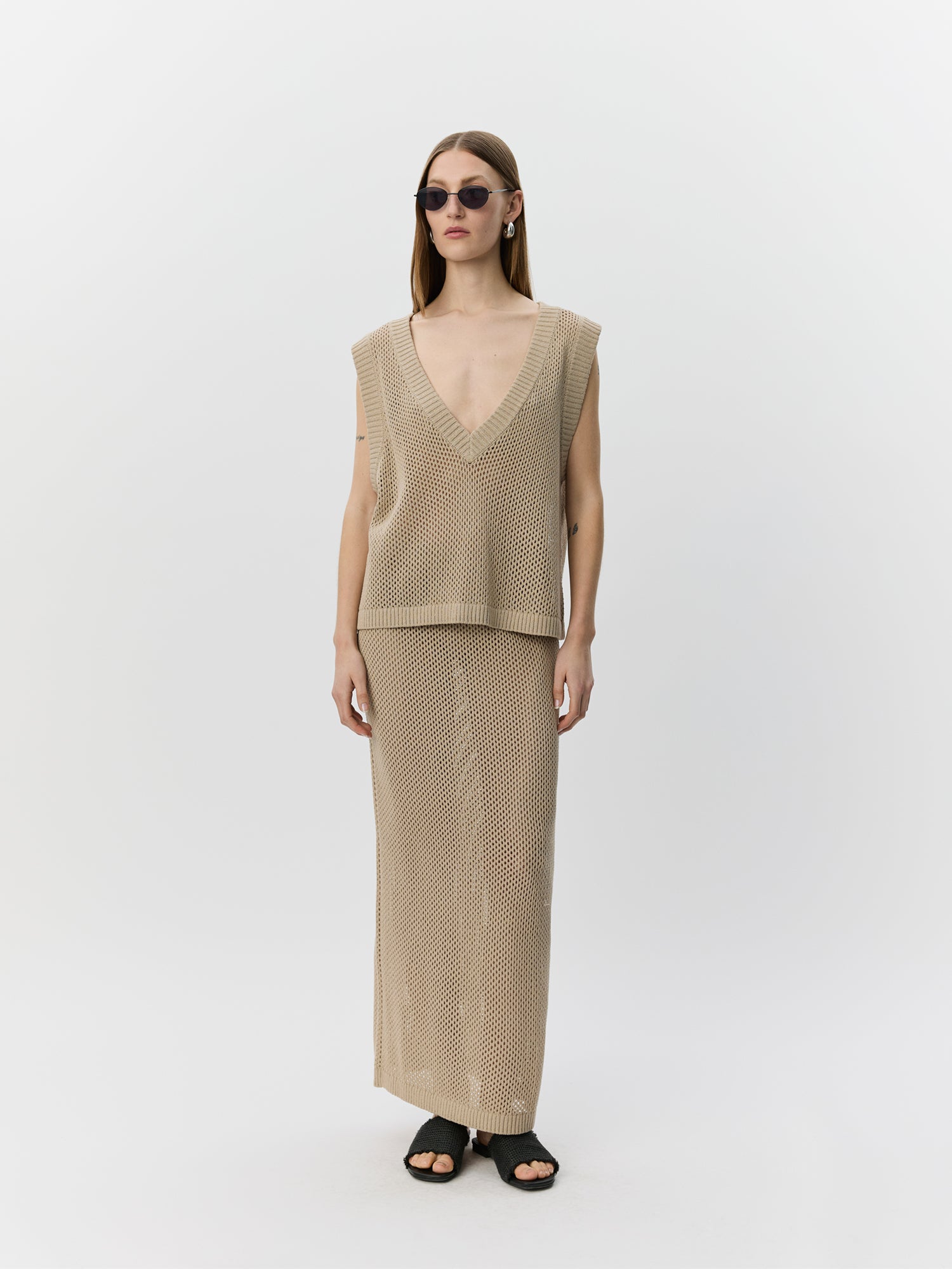 Sofie Schnoor WOMEN AELLESW STRIK VEST Strik 8058 Feather Gray