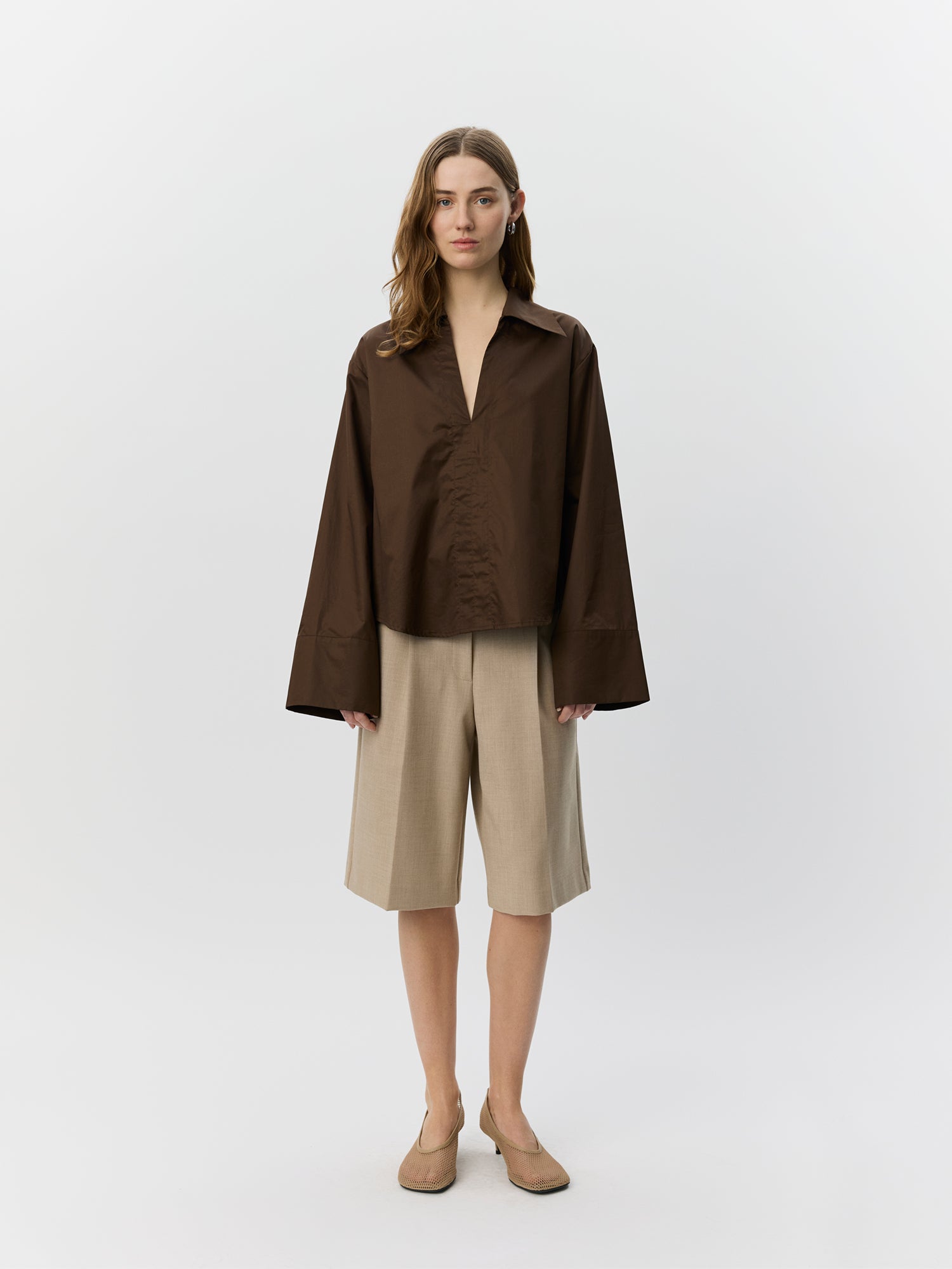 Sofie Schnoor WOMEN ANOASW OVERSIZE SKJORTE Skjorte 7162 Intense Brown