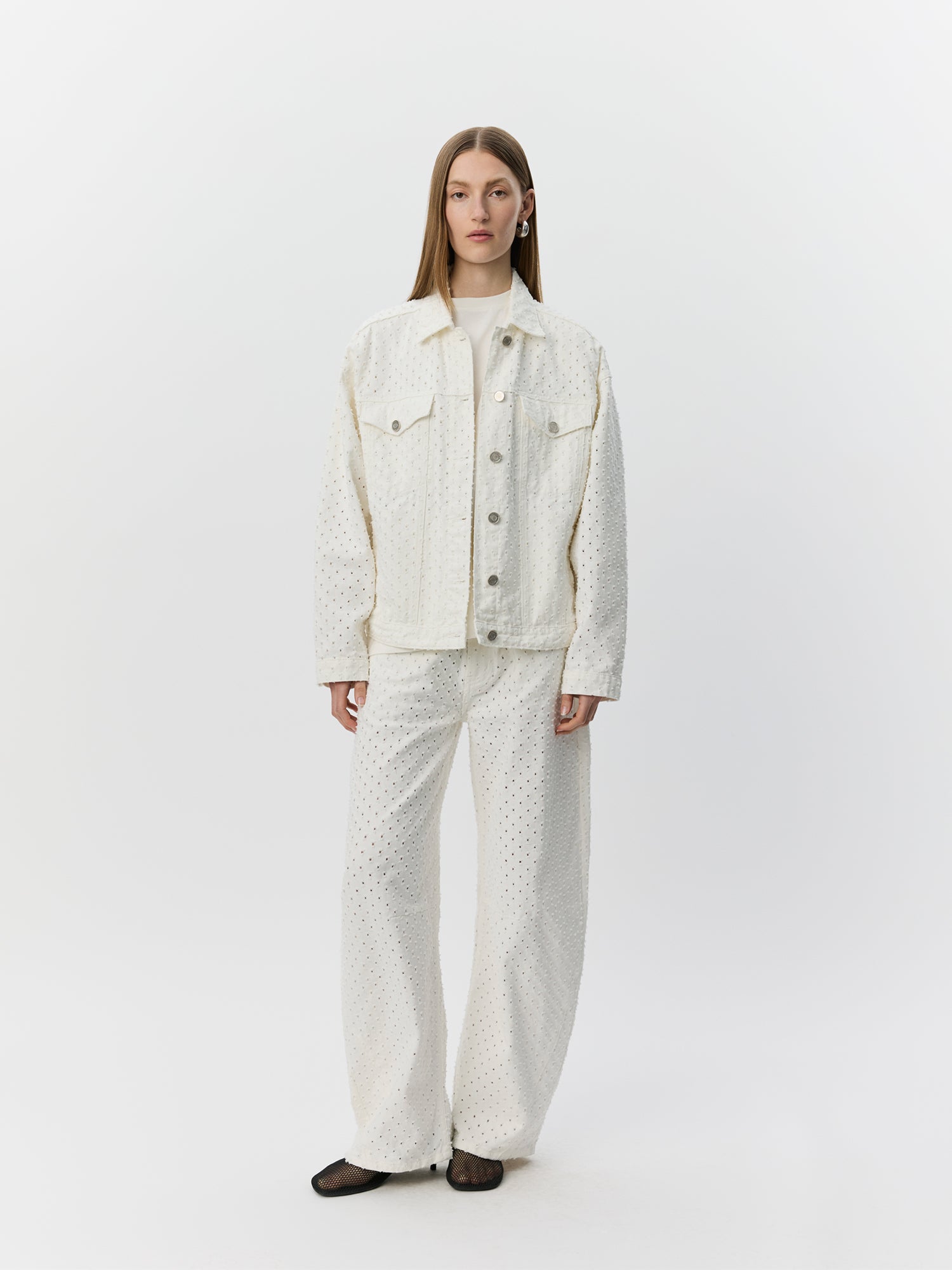 Sofie Schnoor WOMEN AUDREYSW OVERSIZE DENIM JAKKE Jakke 0101 Off white