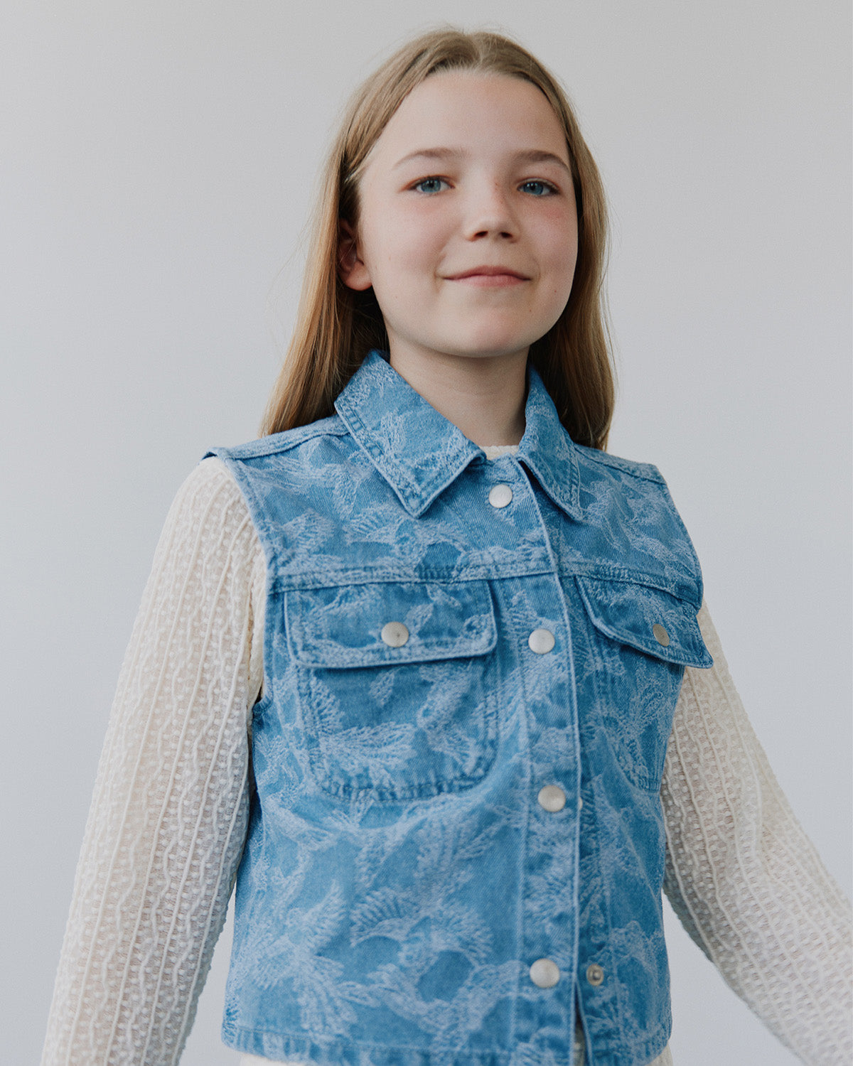 Sofie Schnoor YOUNG CAROLESY JAKKE Vest 5086 Light denim blue