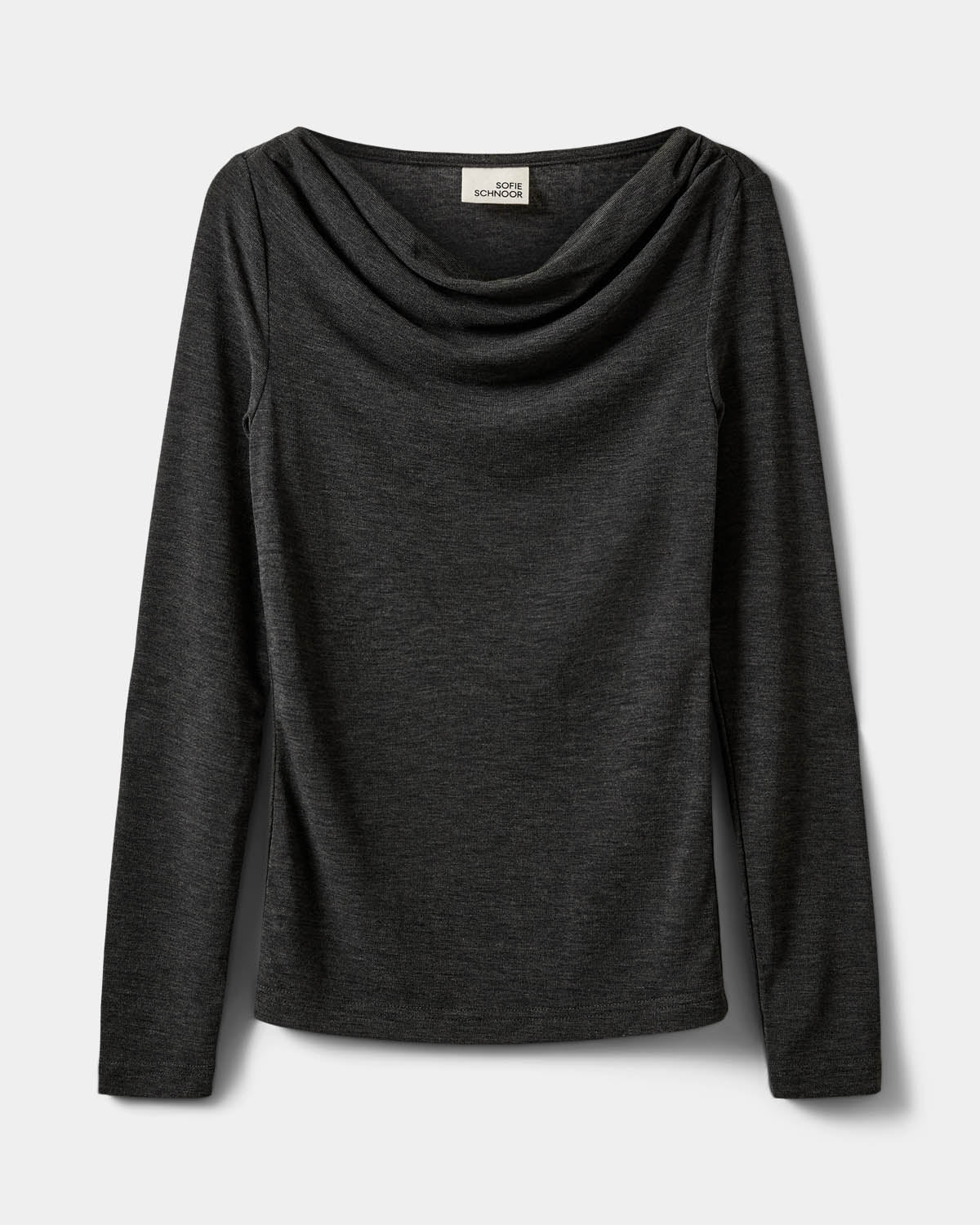 Sofie Schnoor YOUNG CILLYSY LANGÆRMET T-SHIRT T-shirt lang ærmet 8008 Dark grey