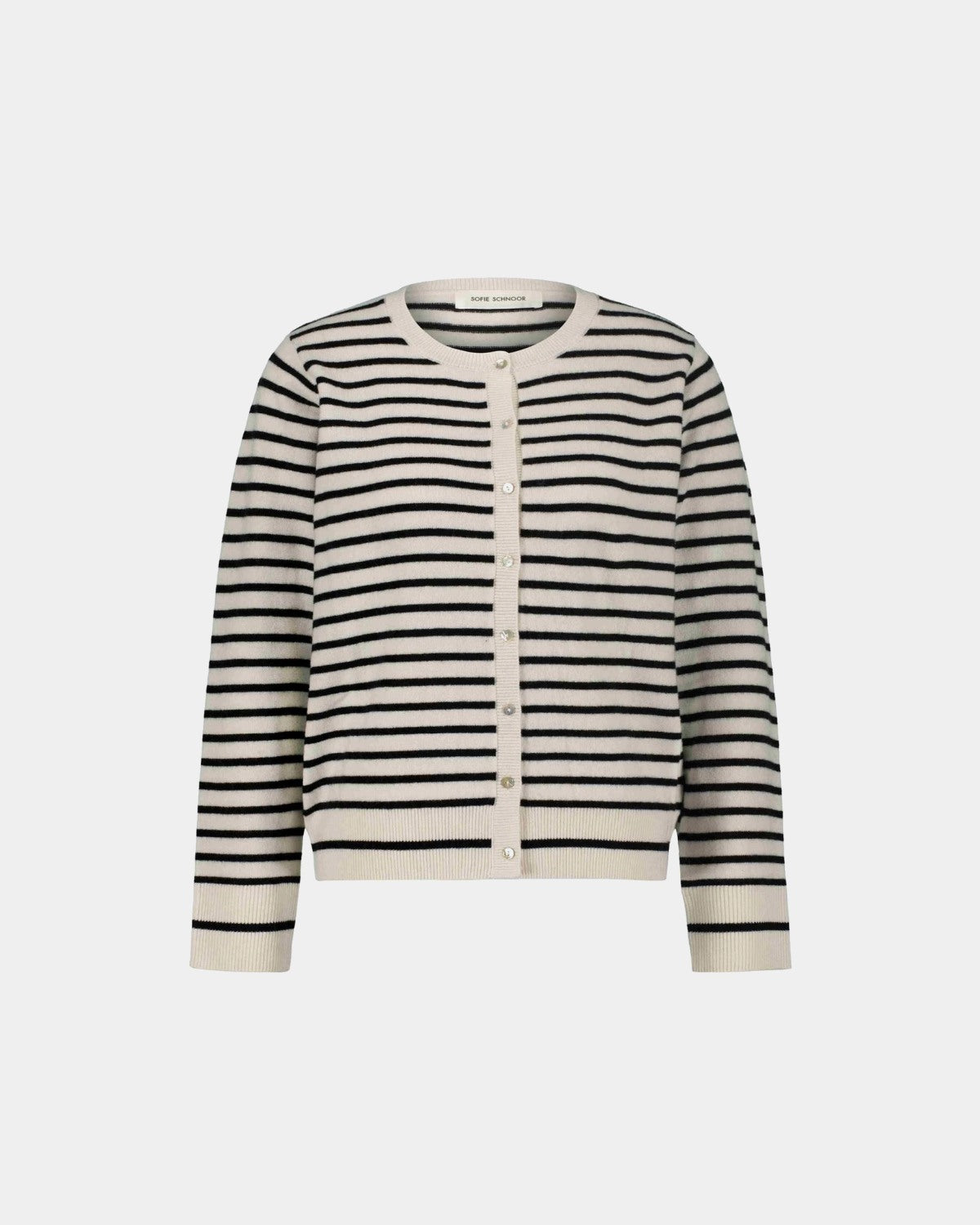 Sofie Schnoor WOMEN CISSESW STRIBET CARDIGAN Cardigan 9096 Black Off white