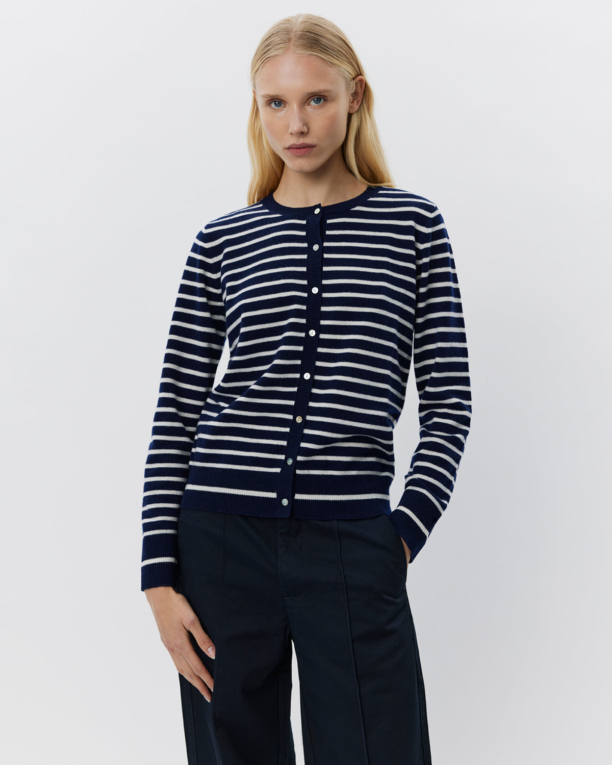 Sofie Schnoor WOMEN CISSESW STRIBET CARDIGAN Cardigan 5093 Dark Blue striped